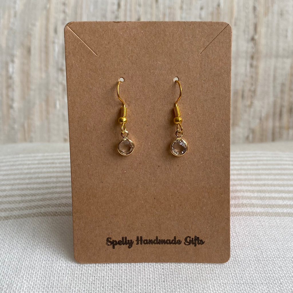 Round Diamond Dangle Earrings