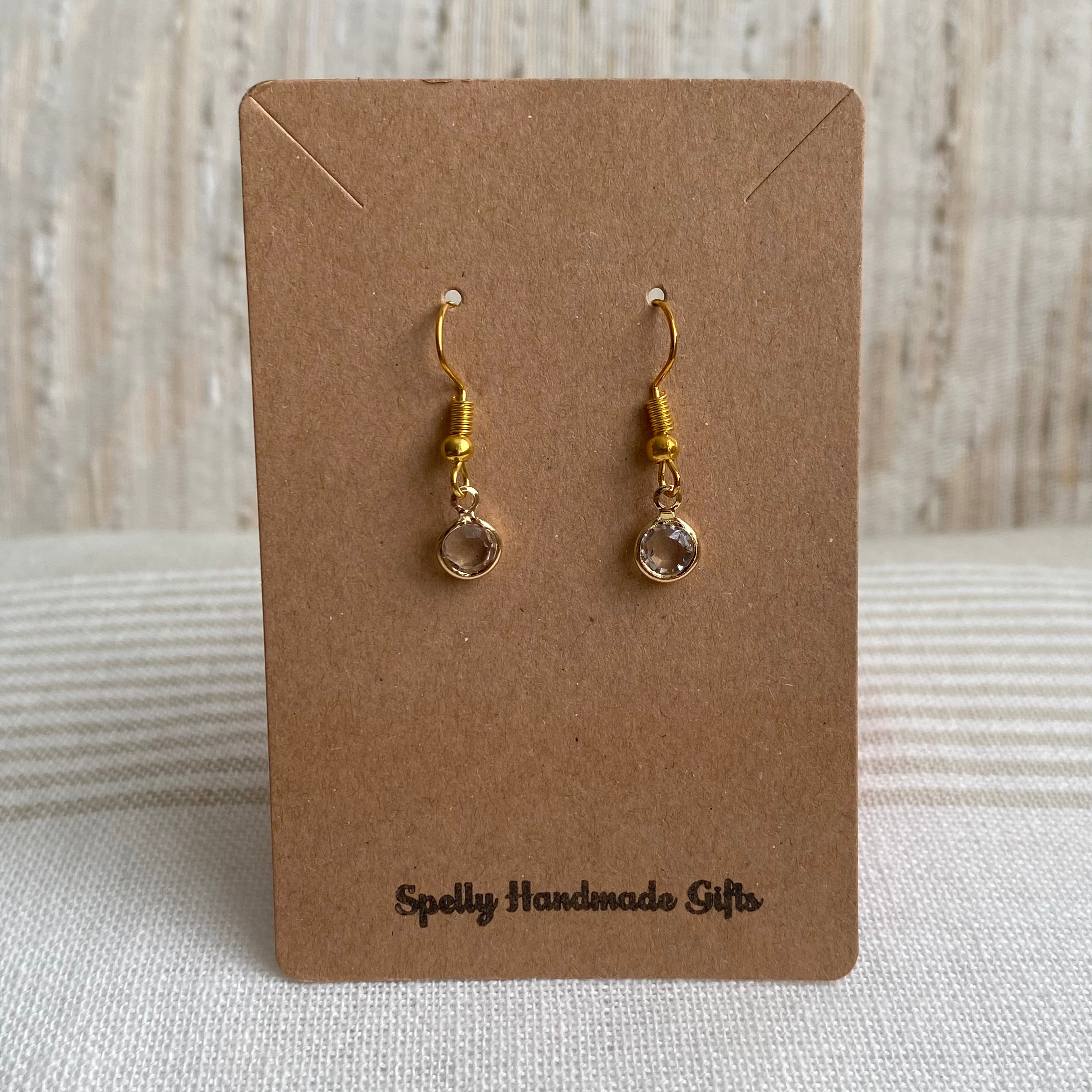 Round Diamond Dangle Earrings