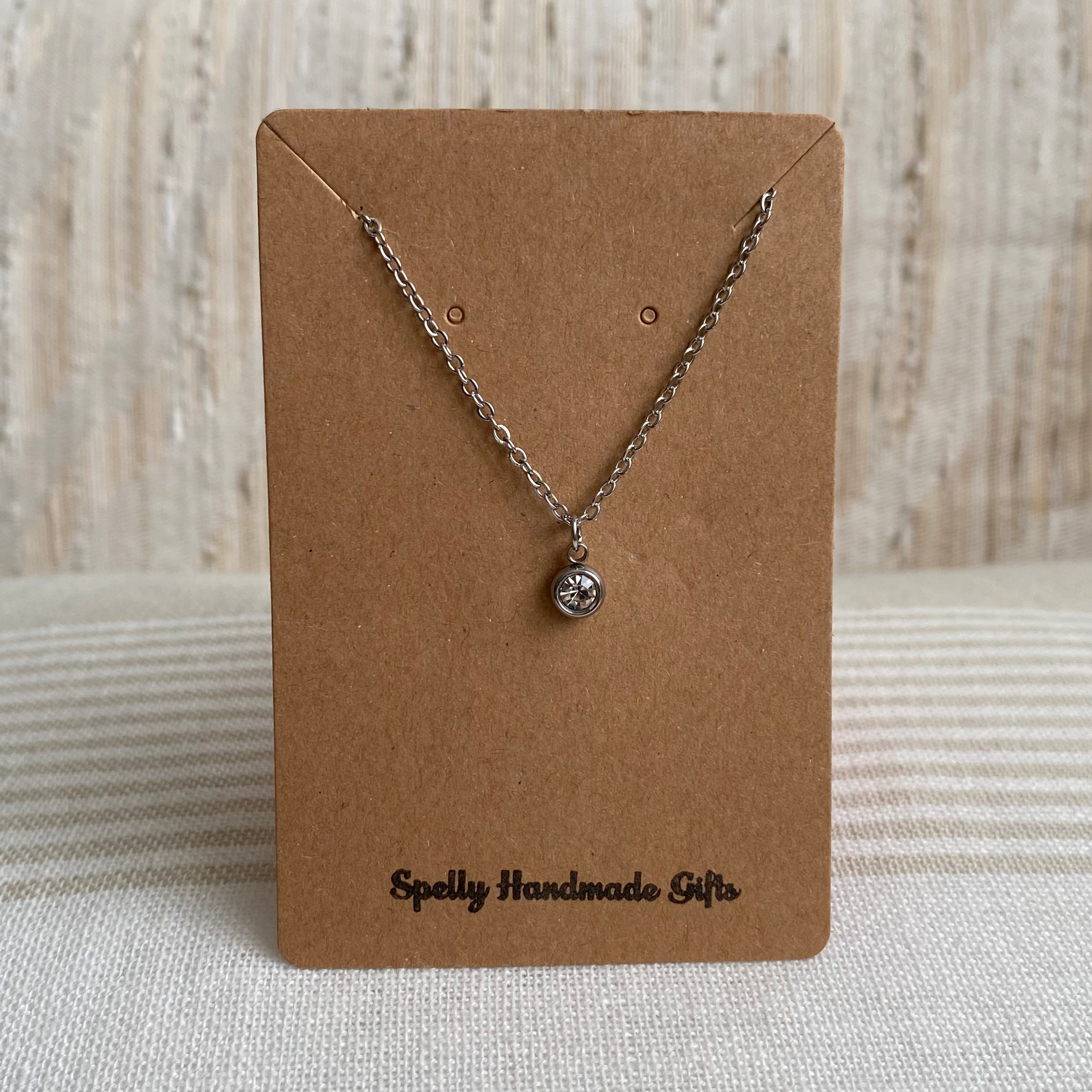 Silver Cubic Zirconia Pendant Necklace