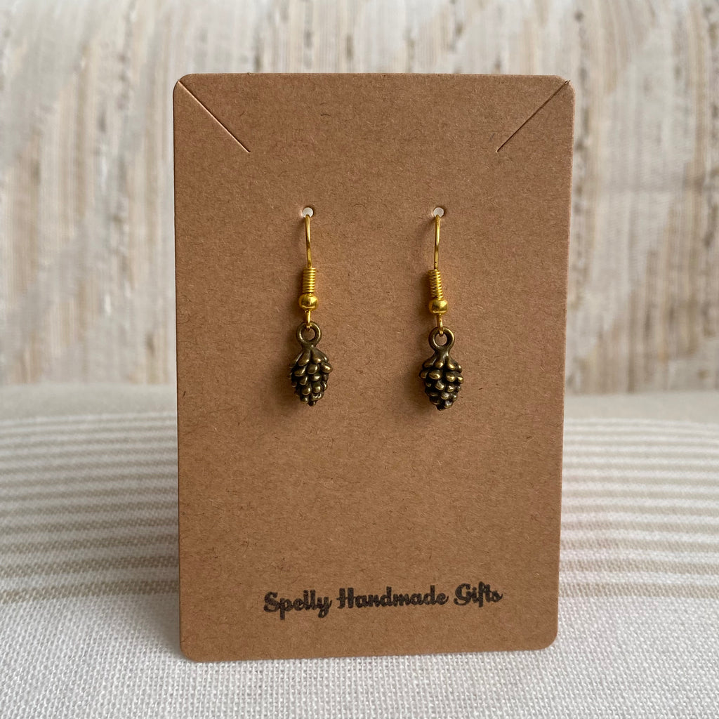 Bronze Acorn Dangle Earrings