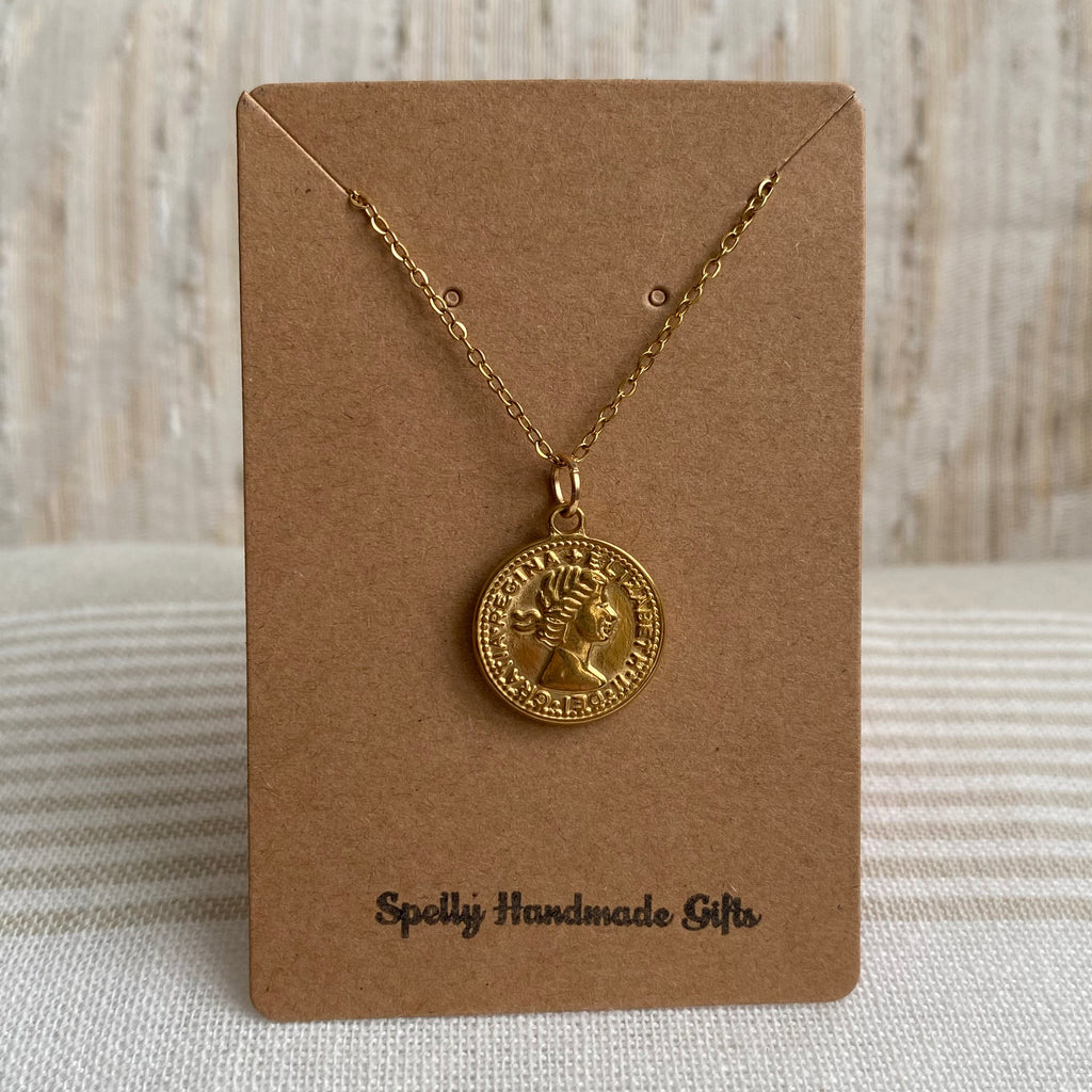 Gold Coin Pendant Necklace