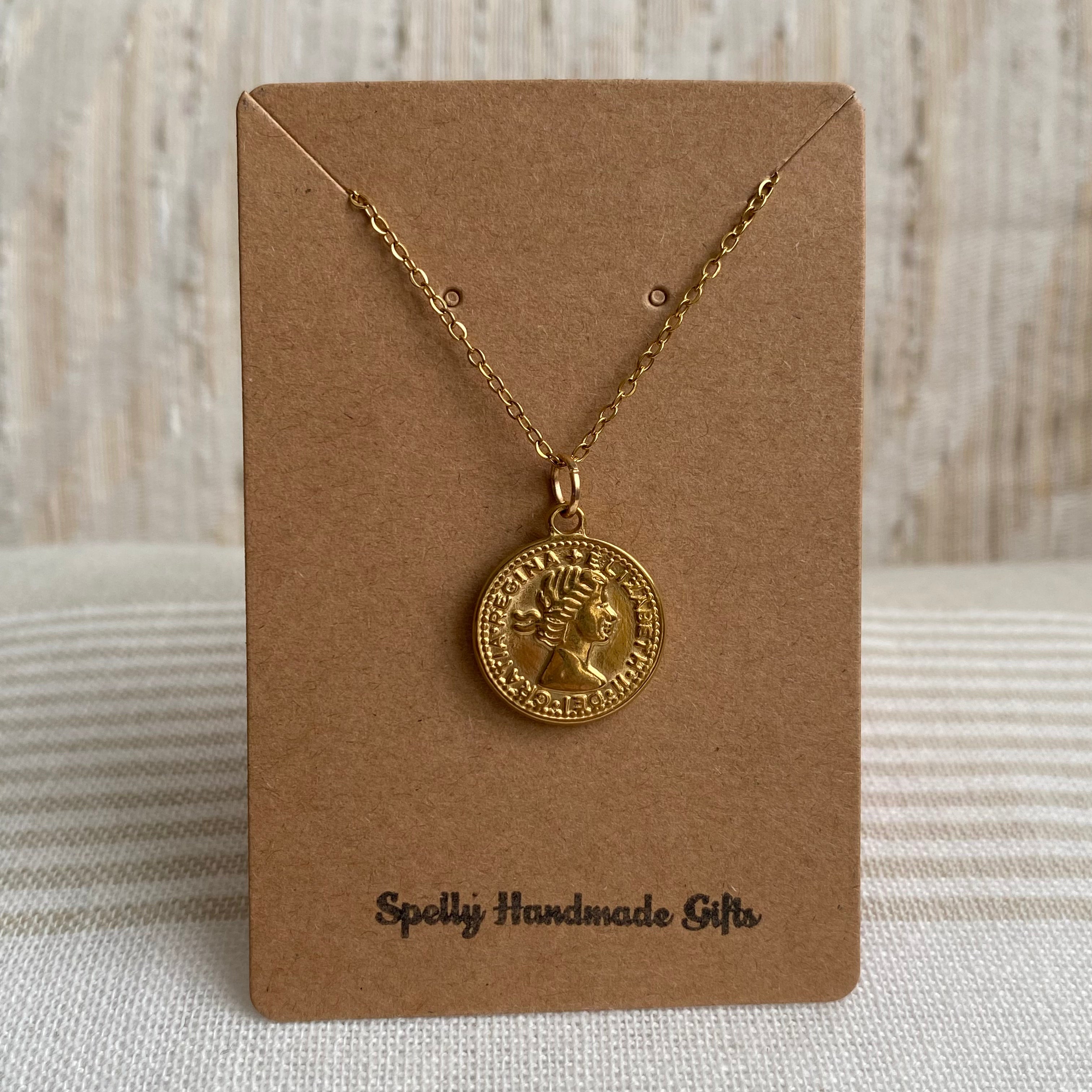 Gold Coin Pendant Necklace