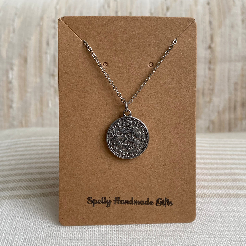 Silver Coin Pendant Necklace
