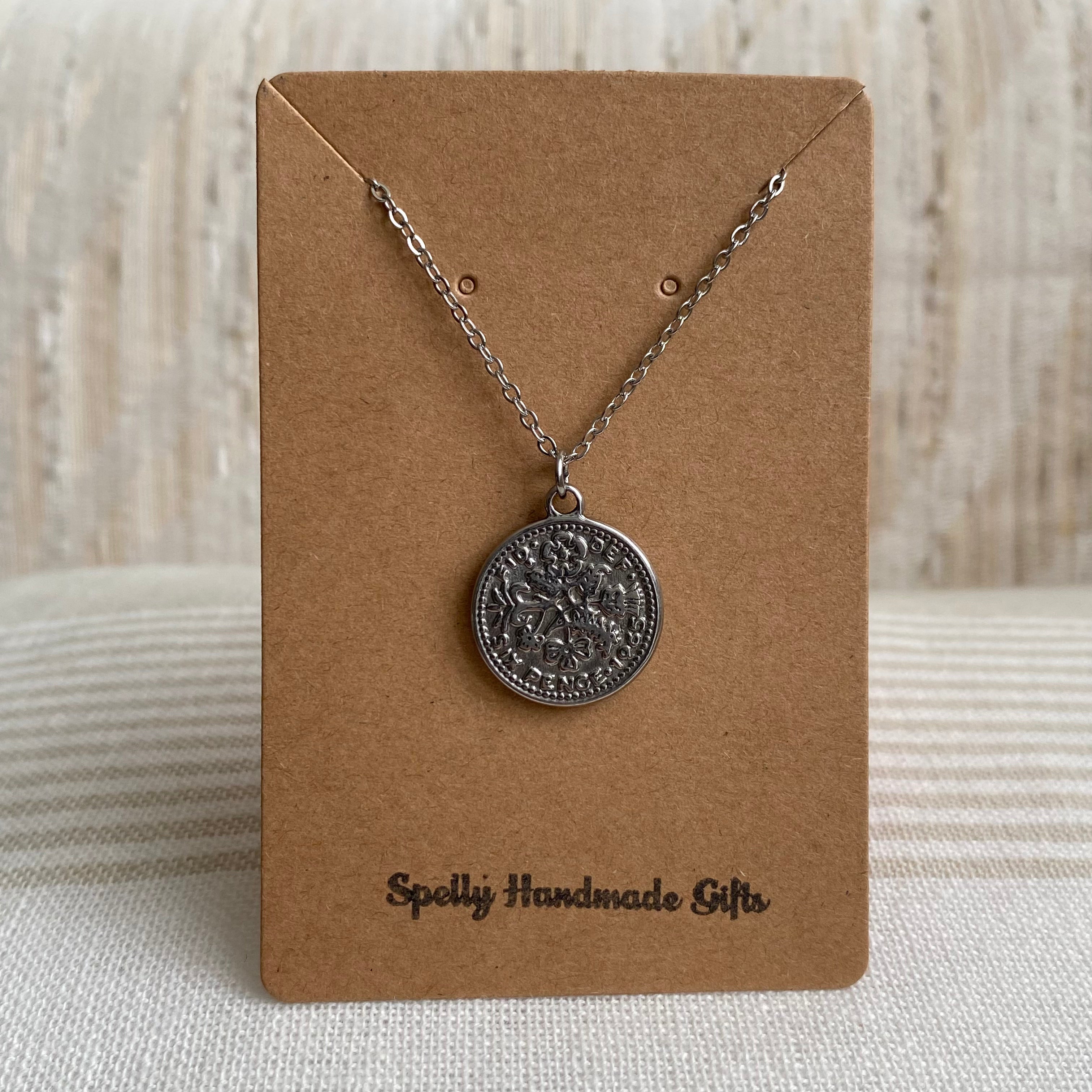 Silver Coin Pendant Necklace