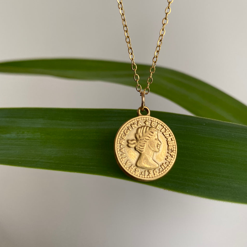 Gold Coin Pendant Necklace