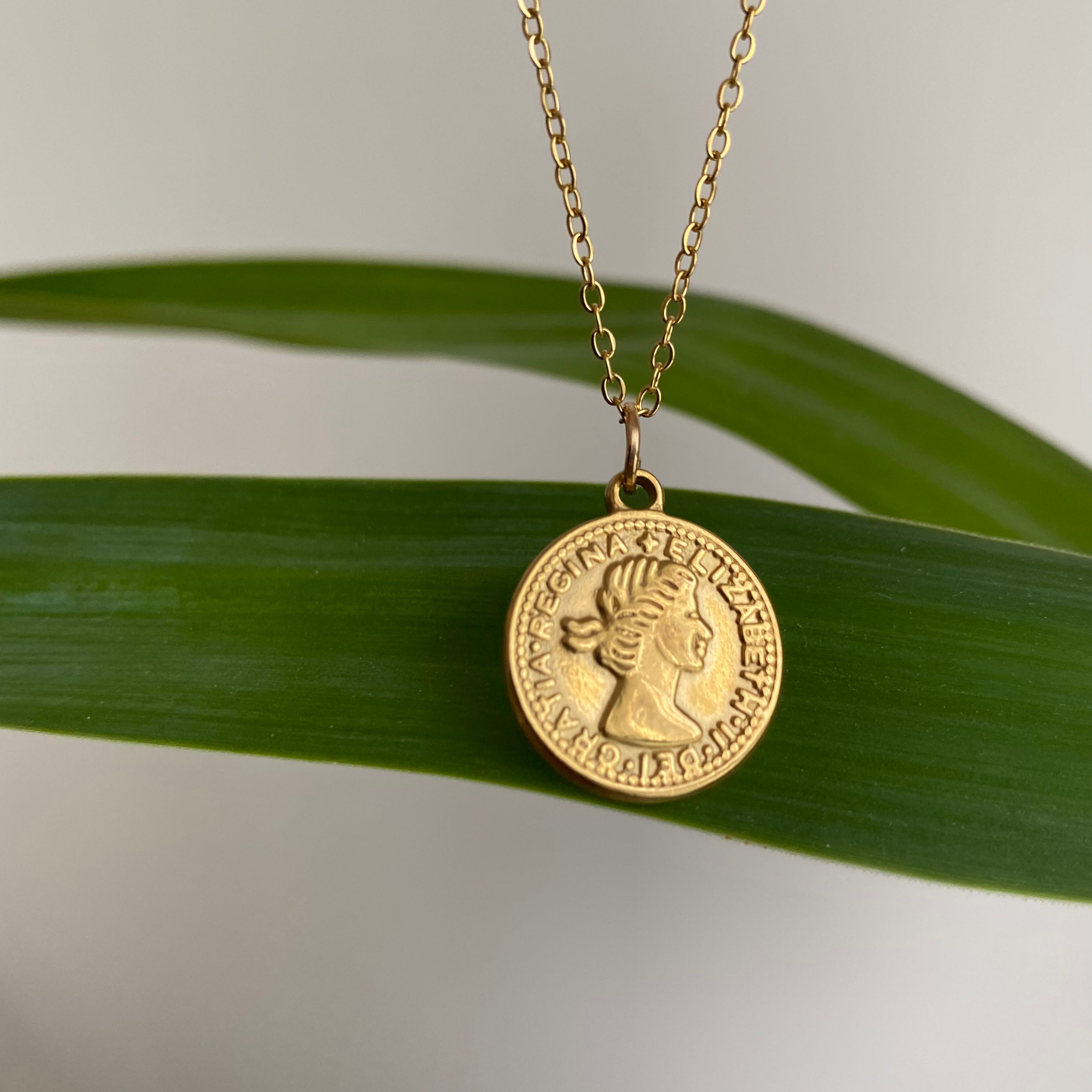 Gold Coin Pendant Necklace