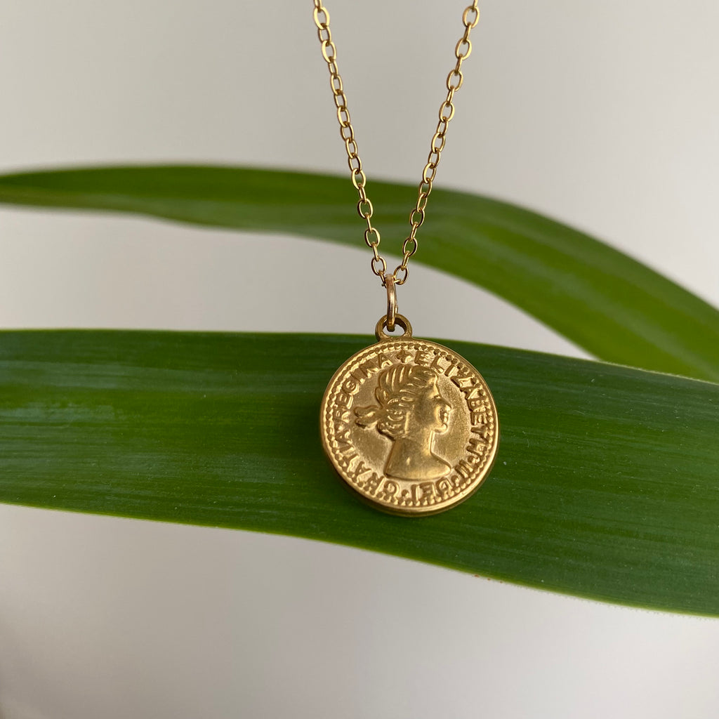 Gold Coin Pendant Necklace