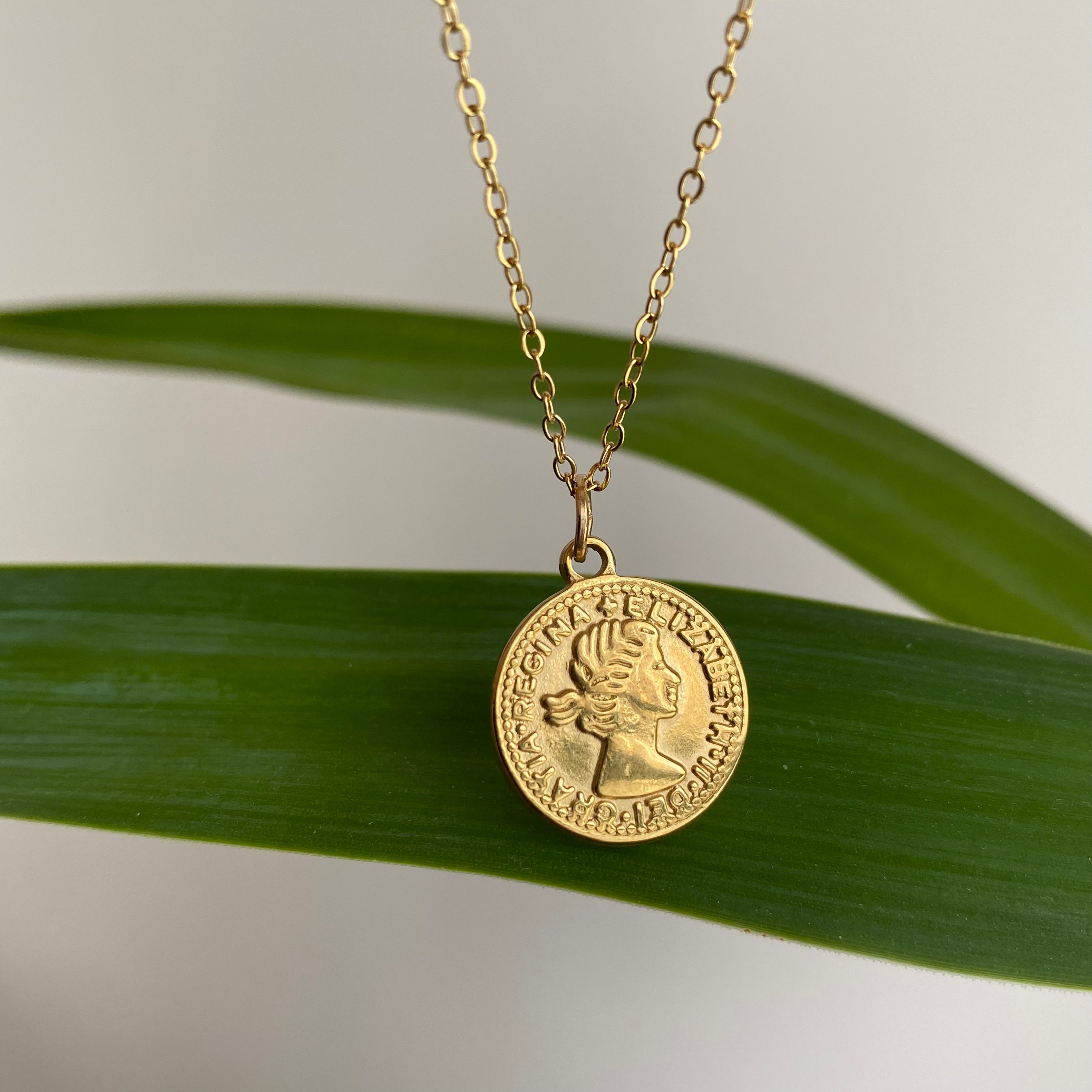 Gold Coin Pendant Necklace
