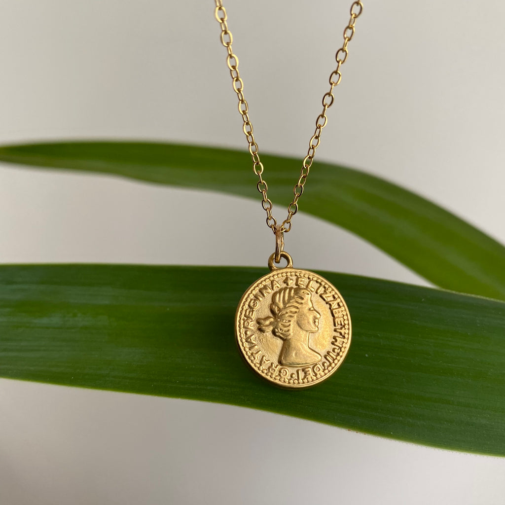 Gold Coin Pendant Necklace