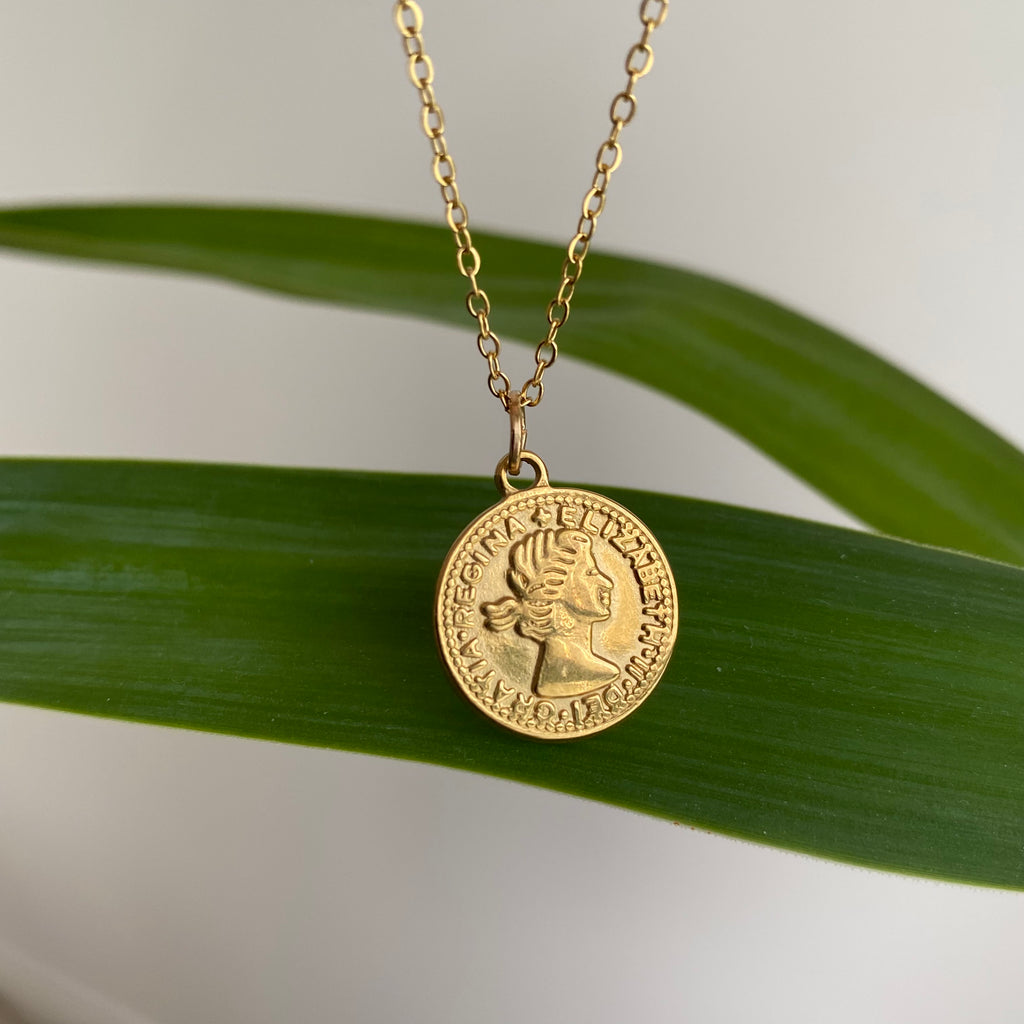 Gold Coin Pendant Necklace