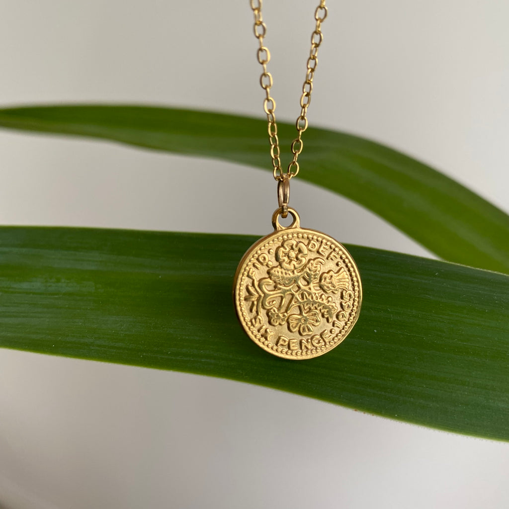 Gold Coin Pendant Necklace