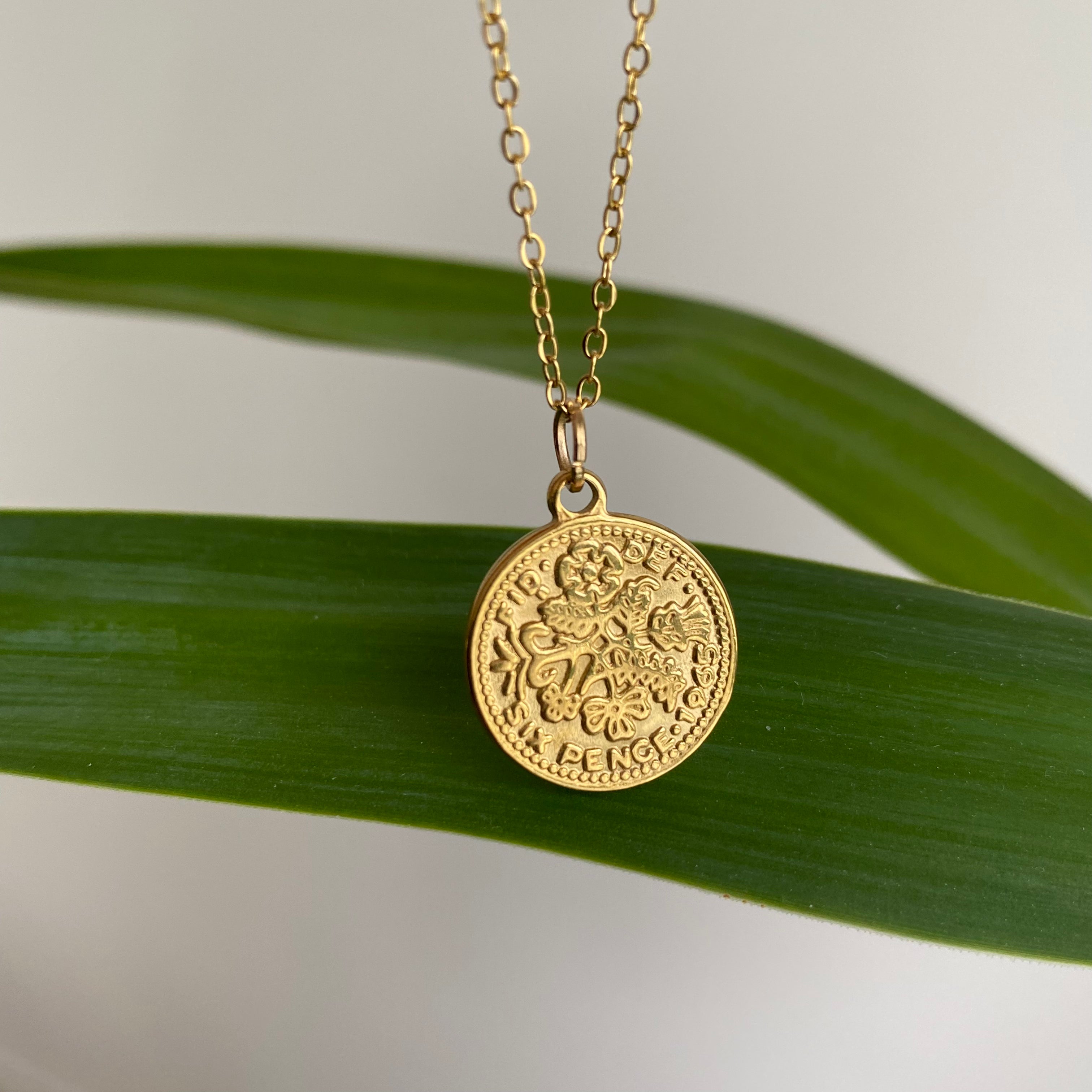 Gold Coin Pendant Necklace
