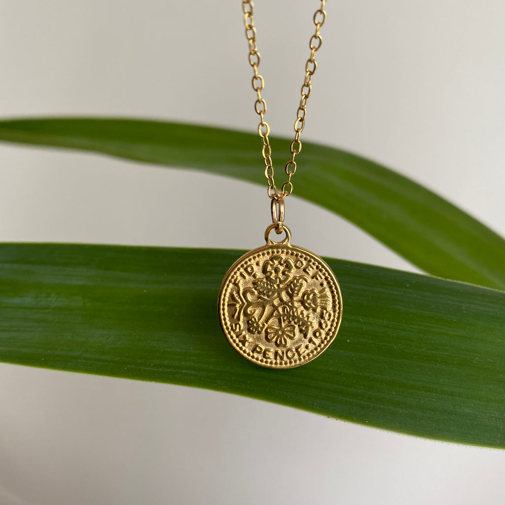 Gold Coin Pendant Necklace
