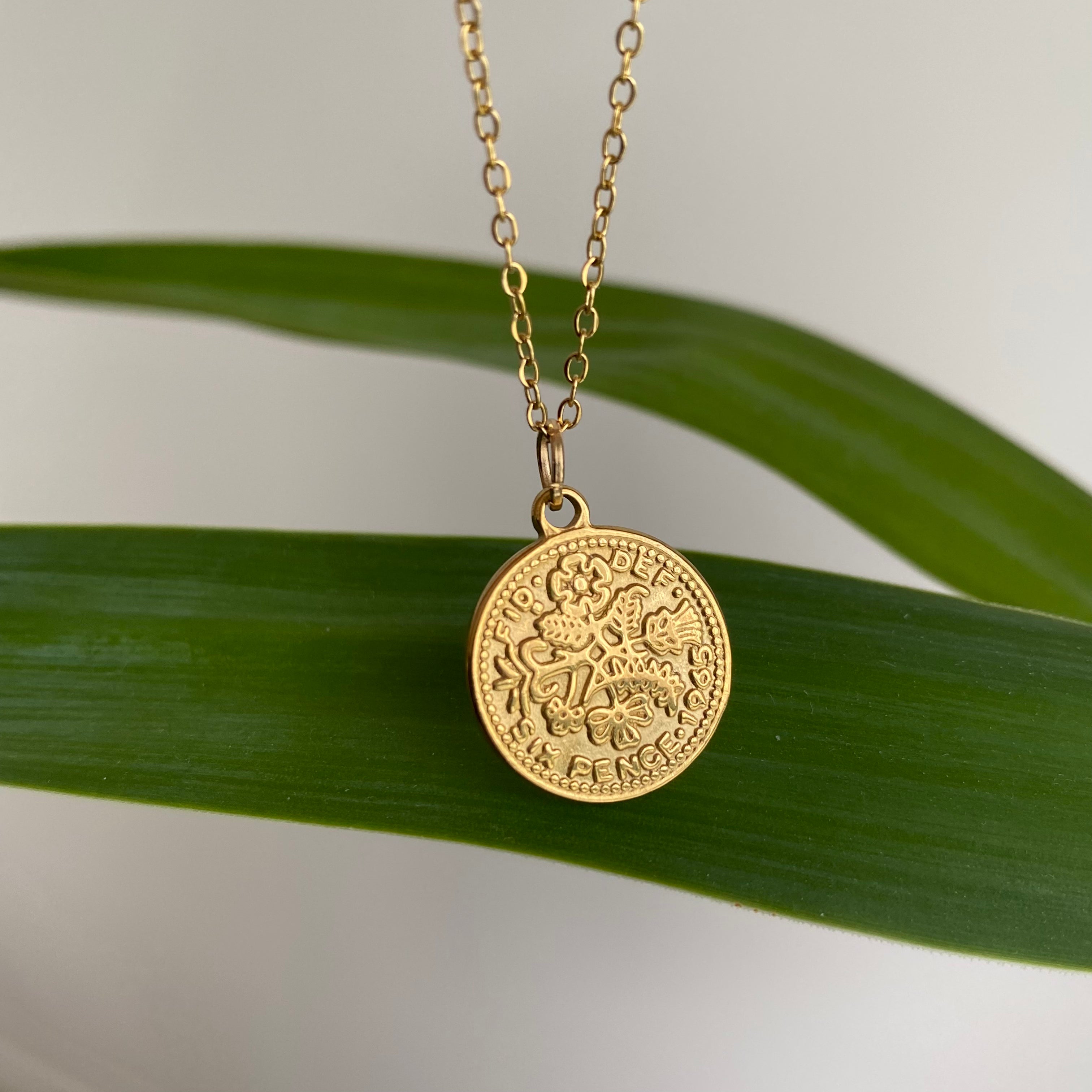 Gold Coin Pendant Necklace
