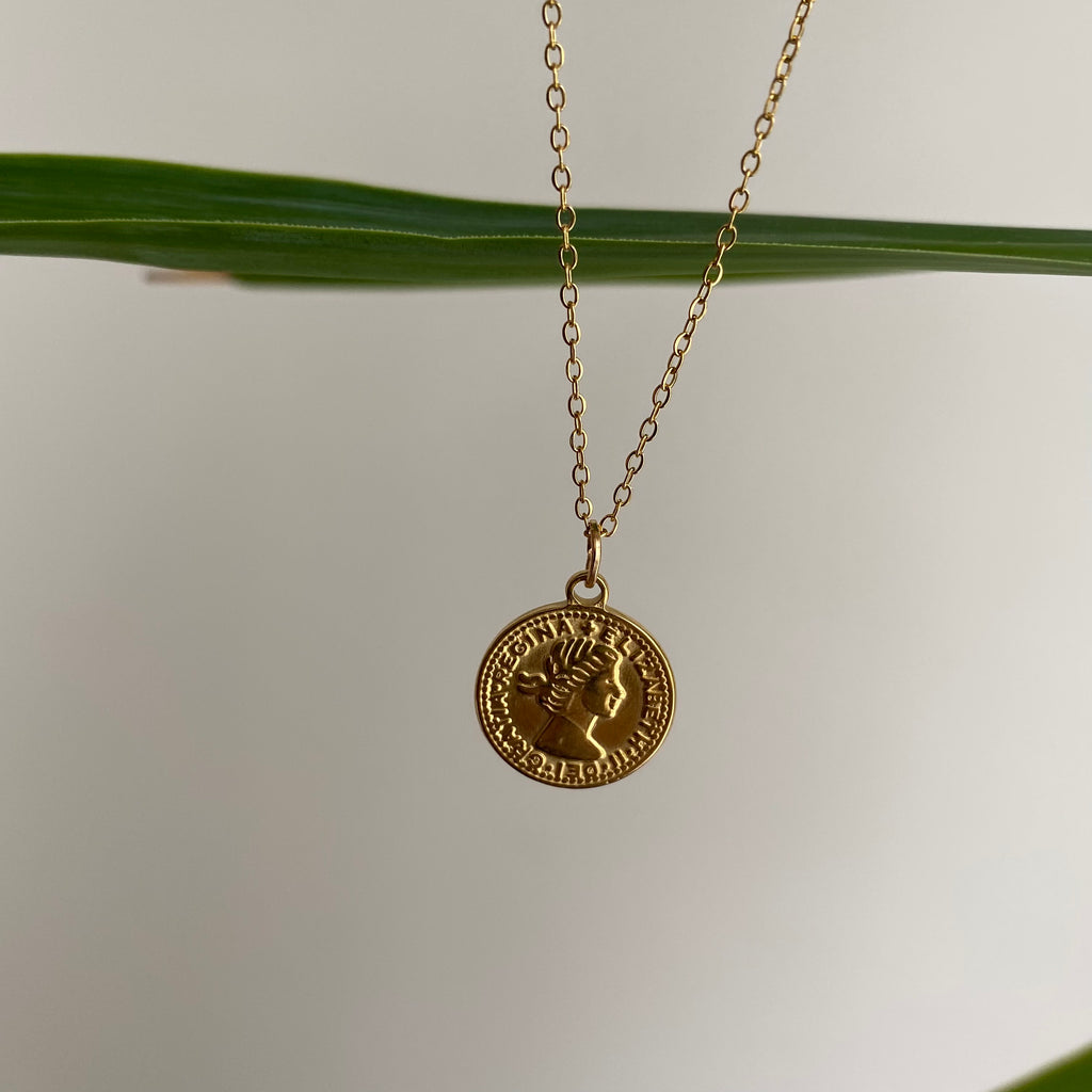 Gold Coin Pendant Necklace