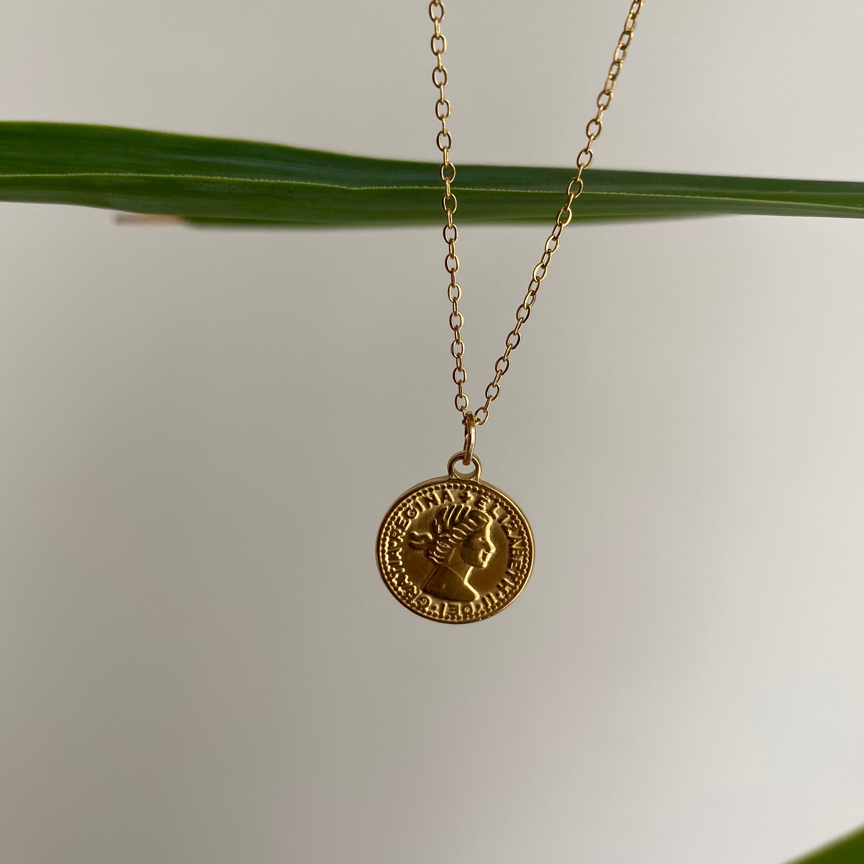 Gold Coin Pendant Necklace
