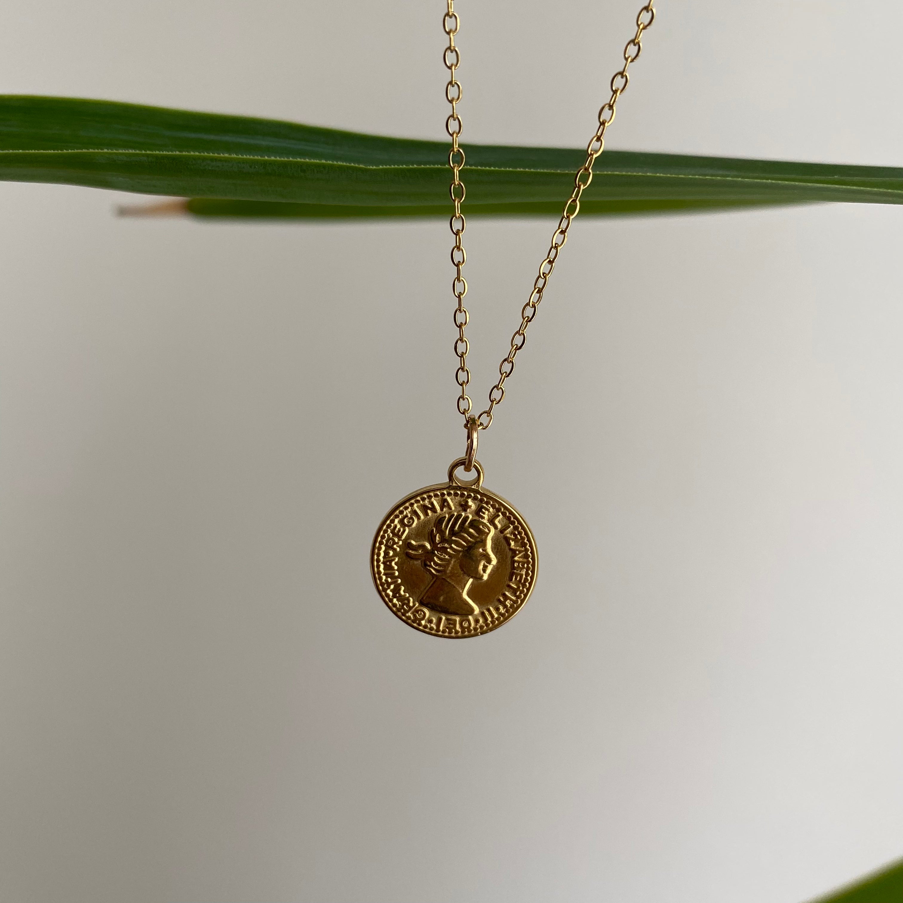Gold Coin Pendant Necklace