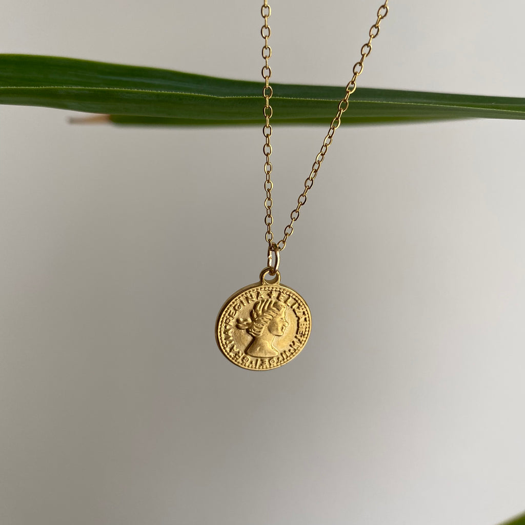 Gold Coin Pendant Necklace