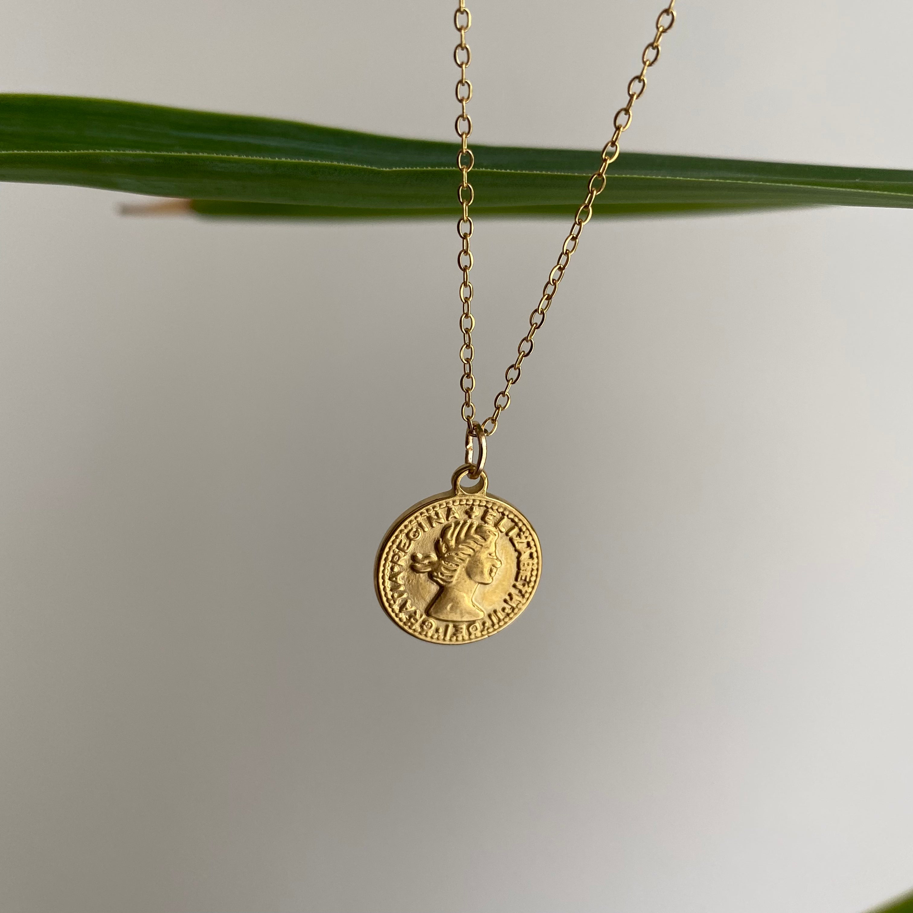 Gold Coin Pendant Necklace