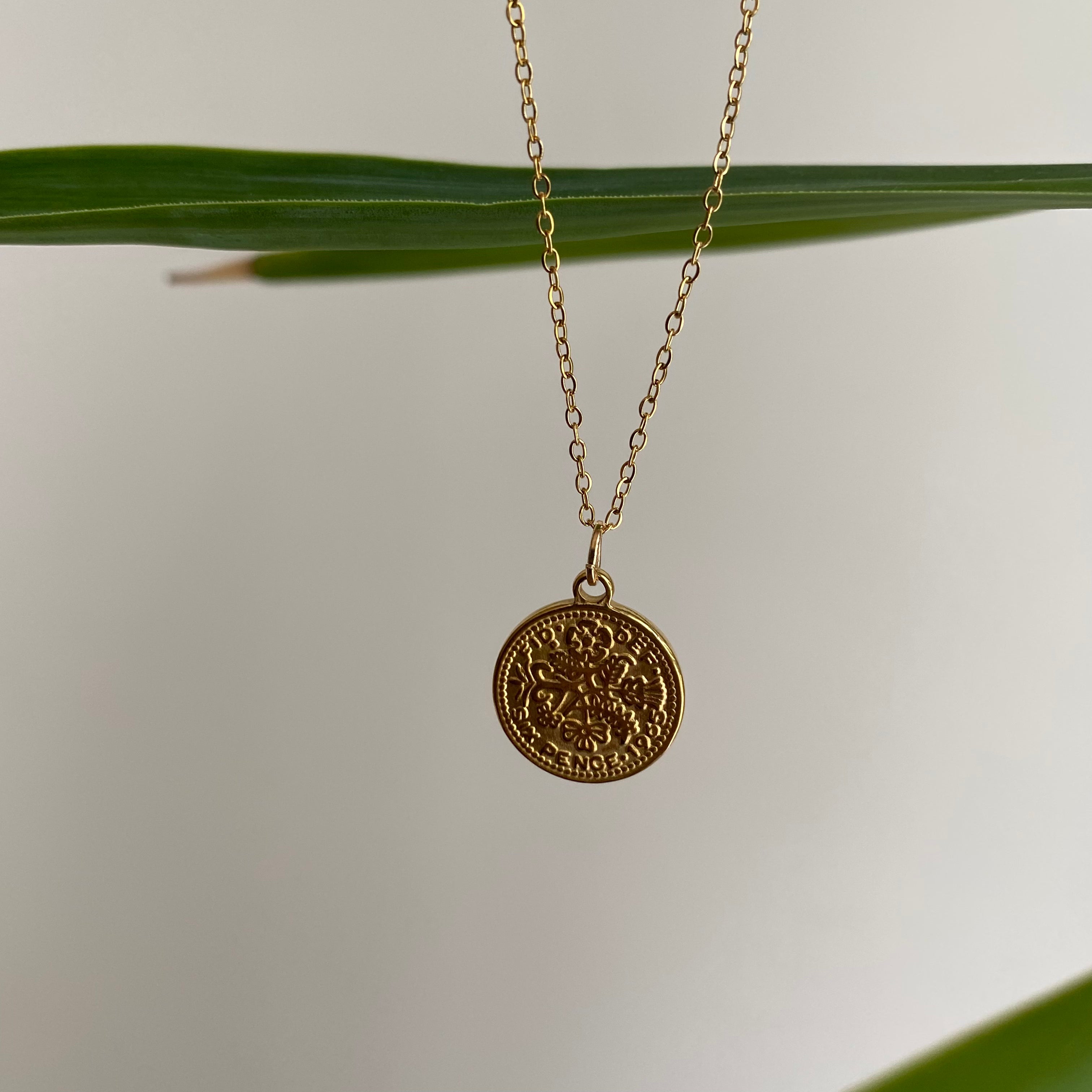 Gold Coin Pendant Necklace
