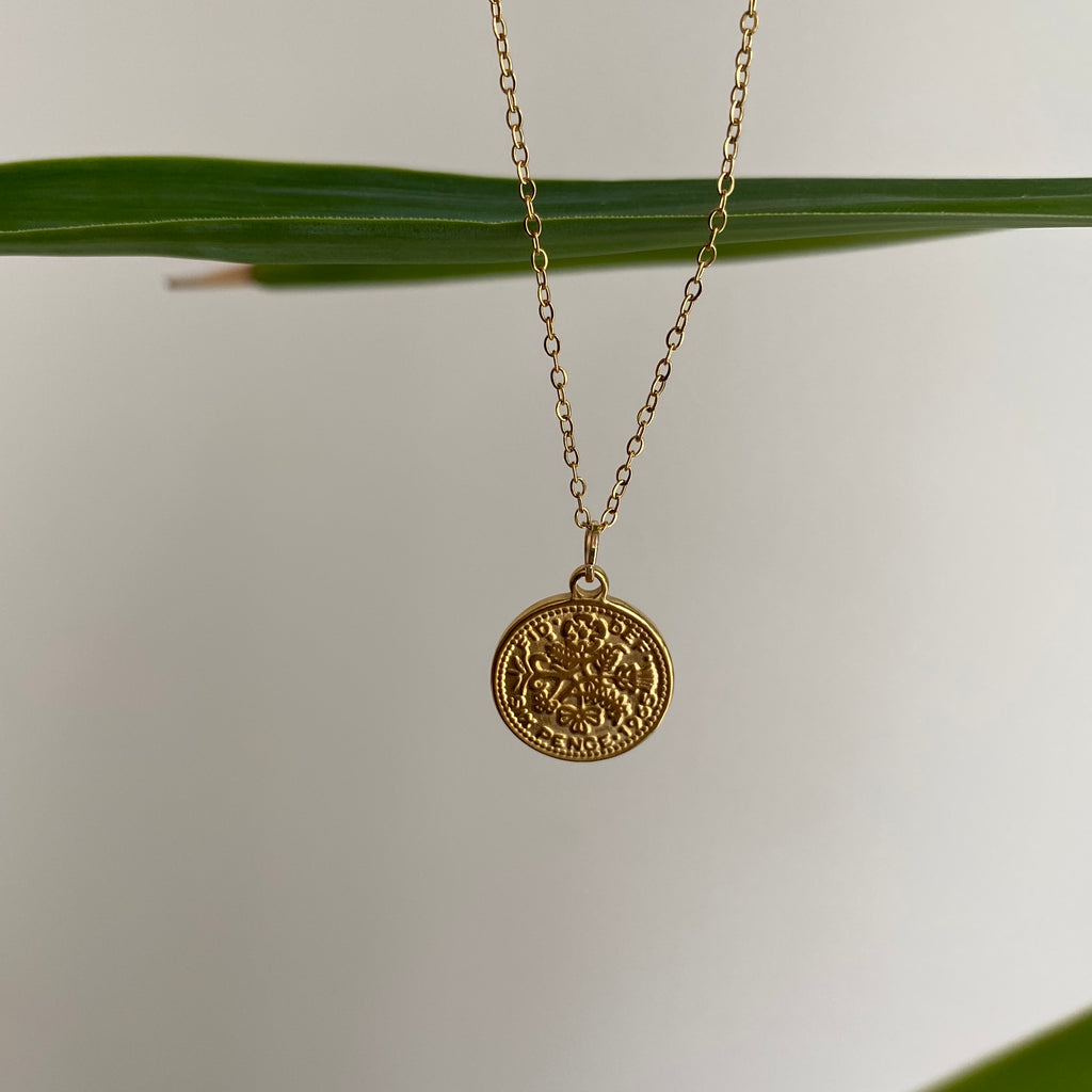 Gold Coin Pendant Necklace