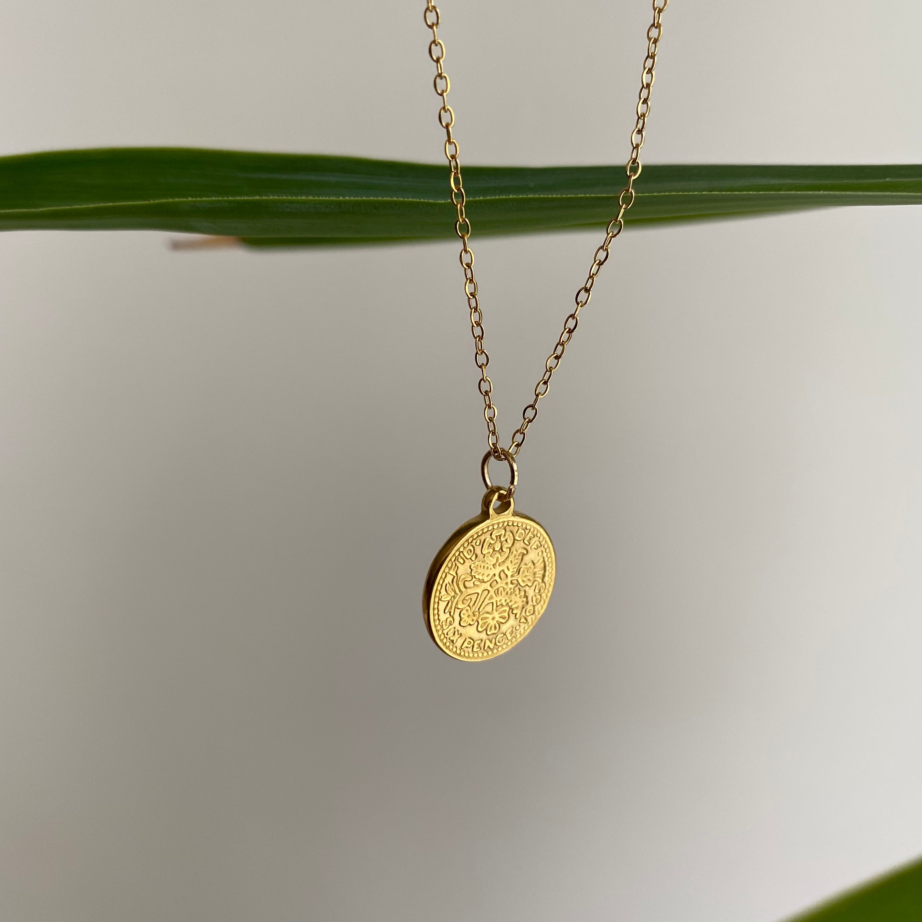 Gold Coin Pendant Necklace