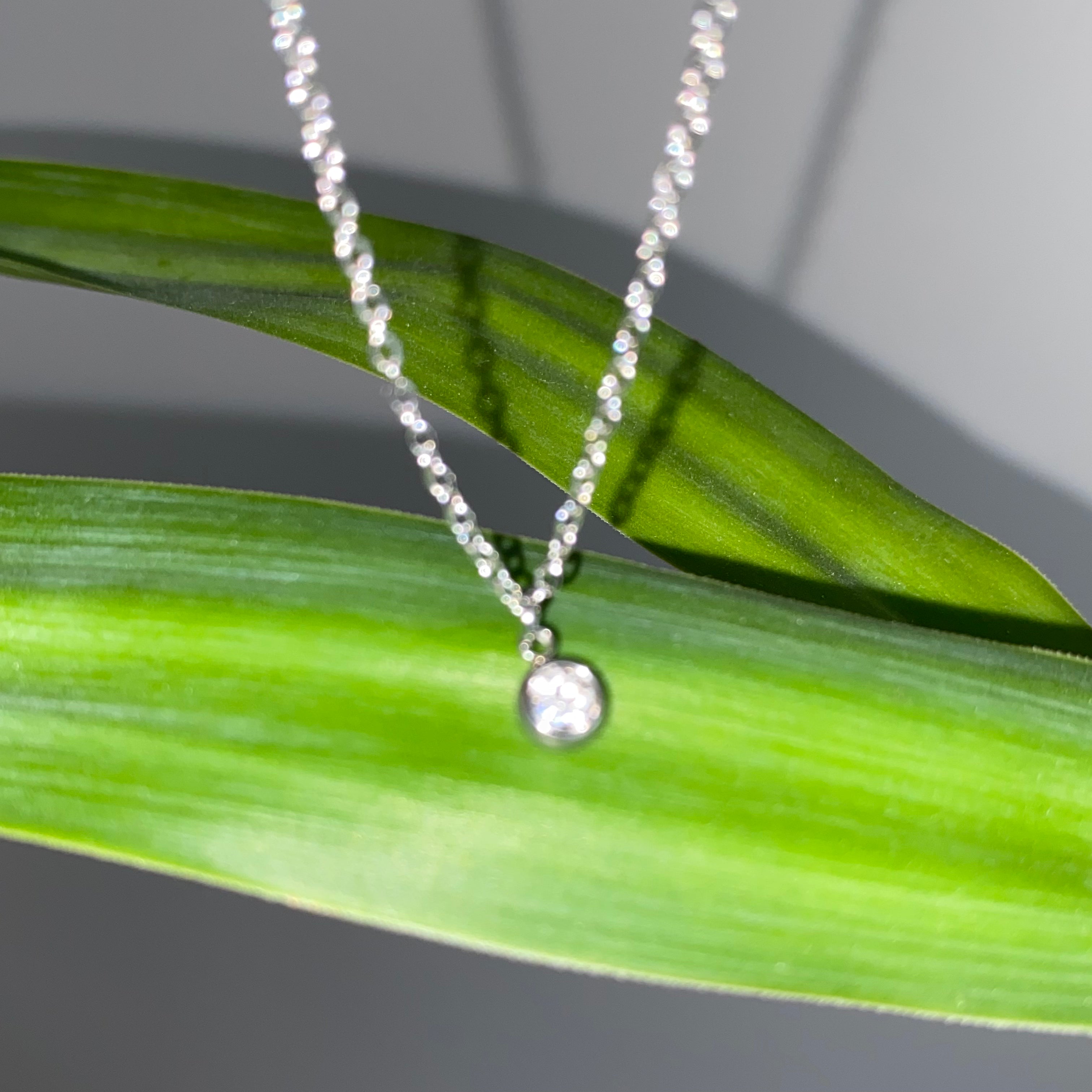 Silver Cubic Zirconia Pendant Necklace