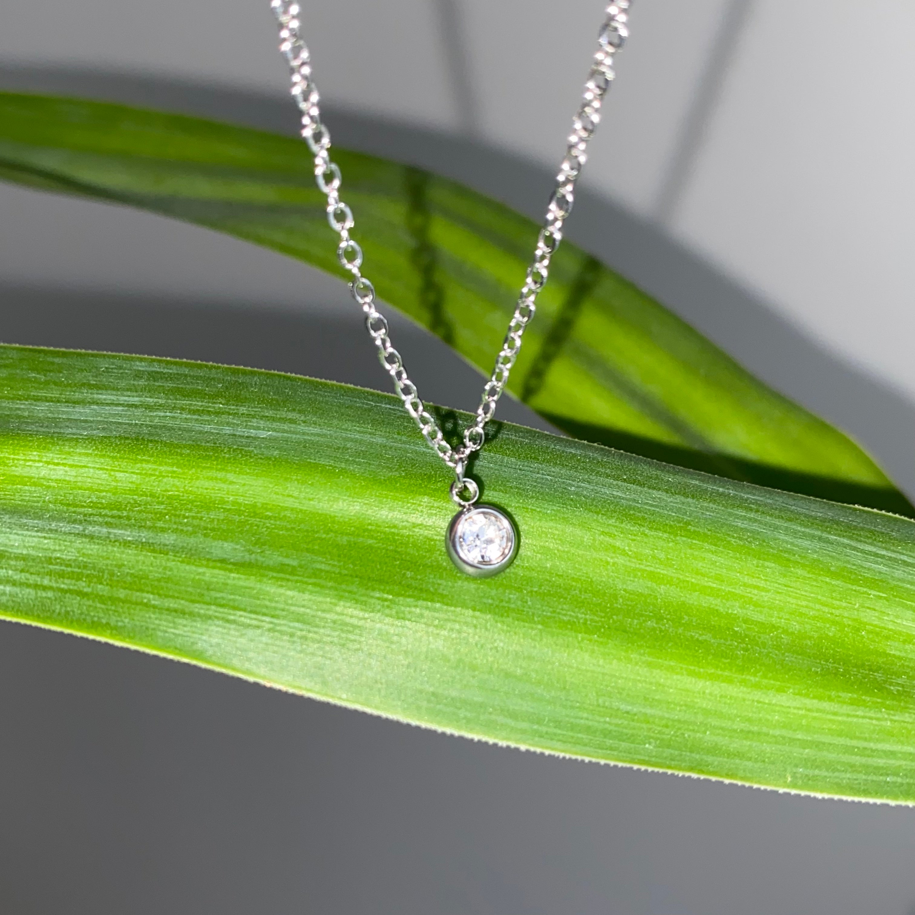 Silver Cubic Zirconia Pendant Necklace