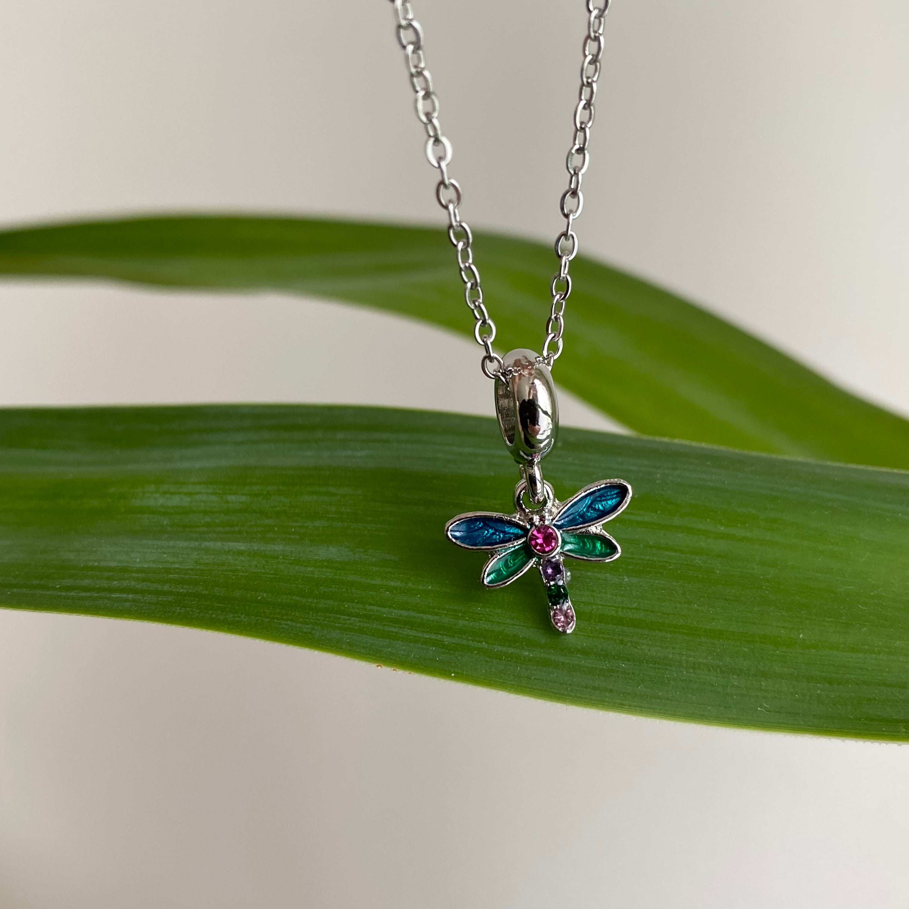 Silver Turquoise Feather Pendant Necklace