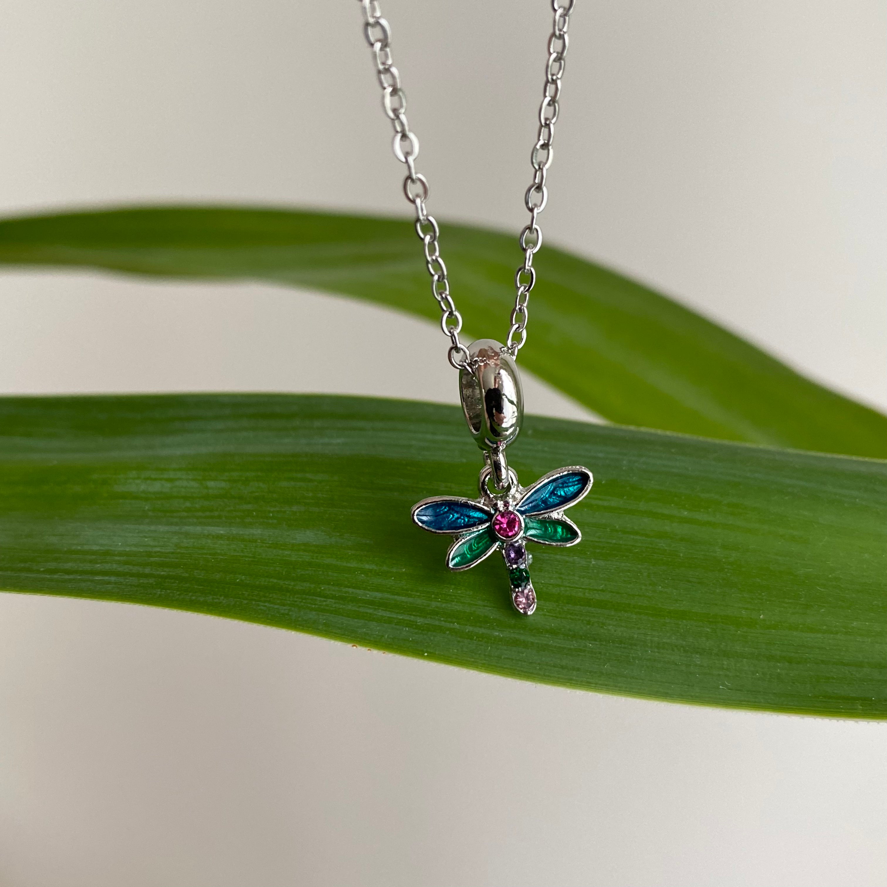 Silver Turquoise Feather Pendant Necklace