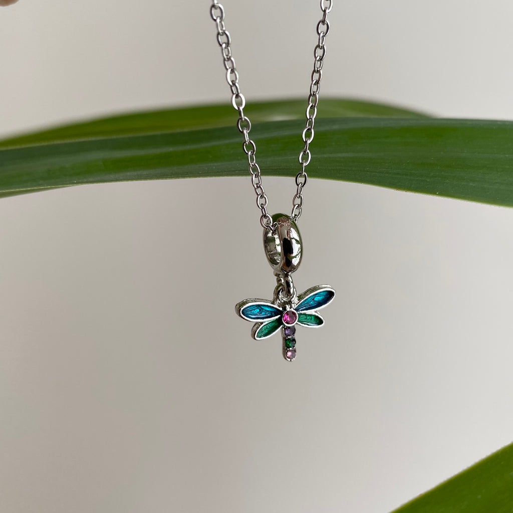 Silver Turquoise Feather Pendant Necklace