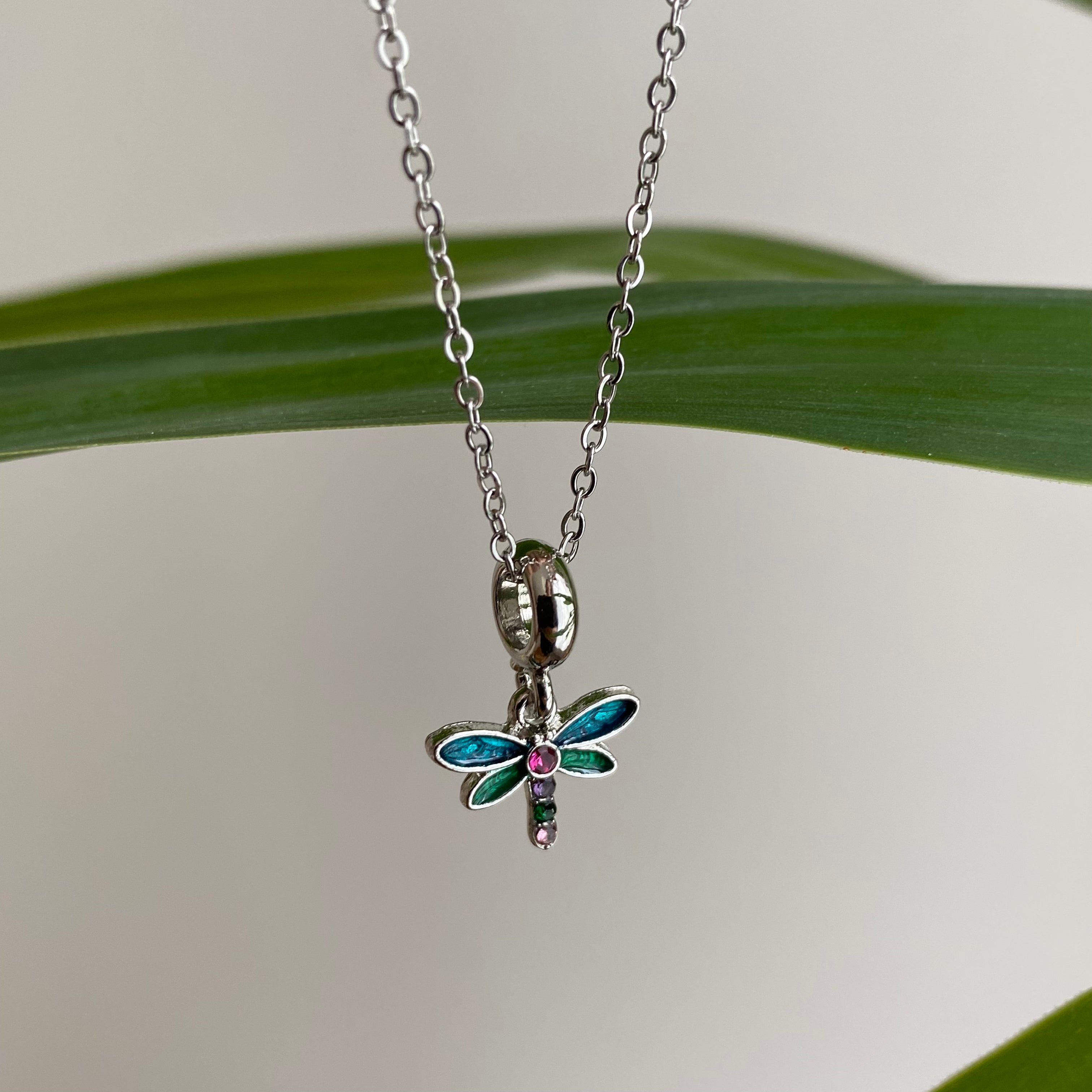 Silver Turquoise Feather Pendant Necklace