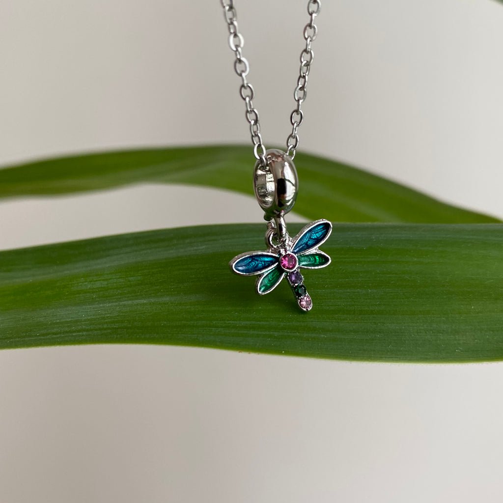 Silver Turquoise Feather Pendant Necklace