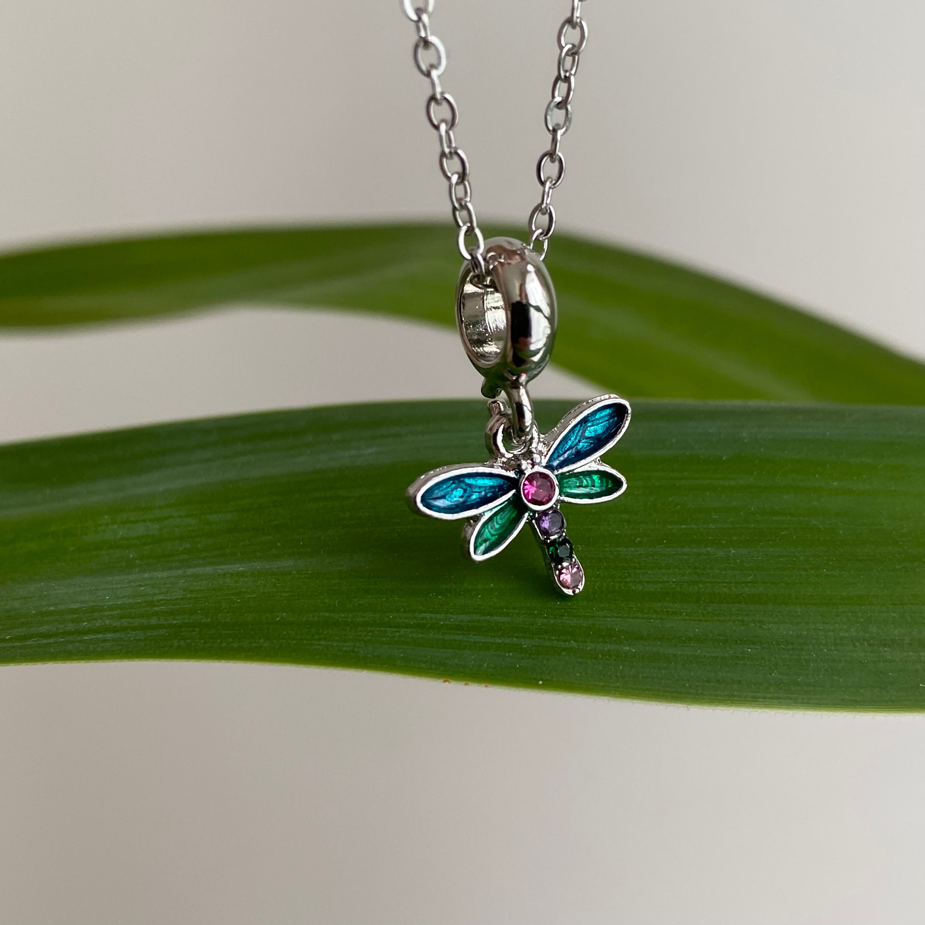 Silver Turquoise Feather Pendant Necklace