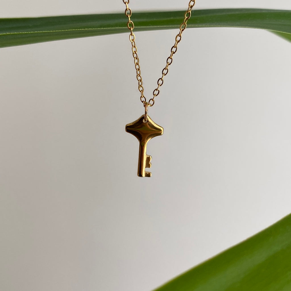 Gold Key Pendant Necklace