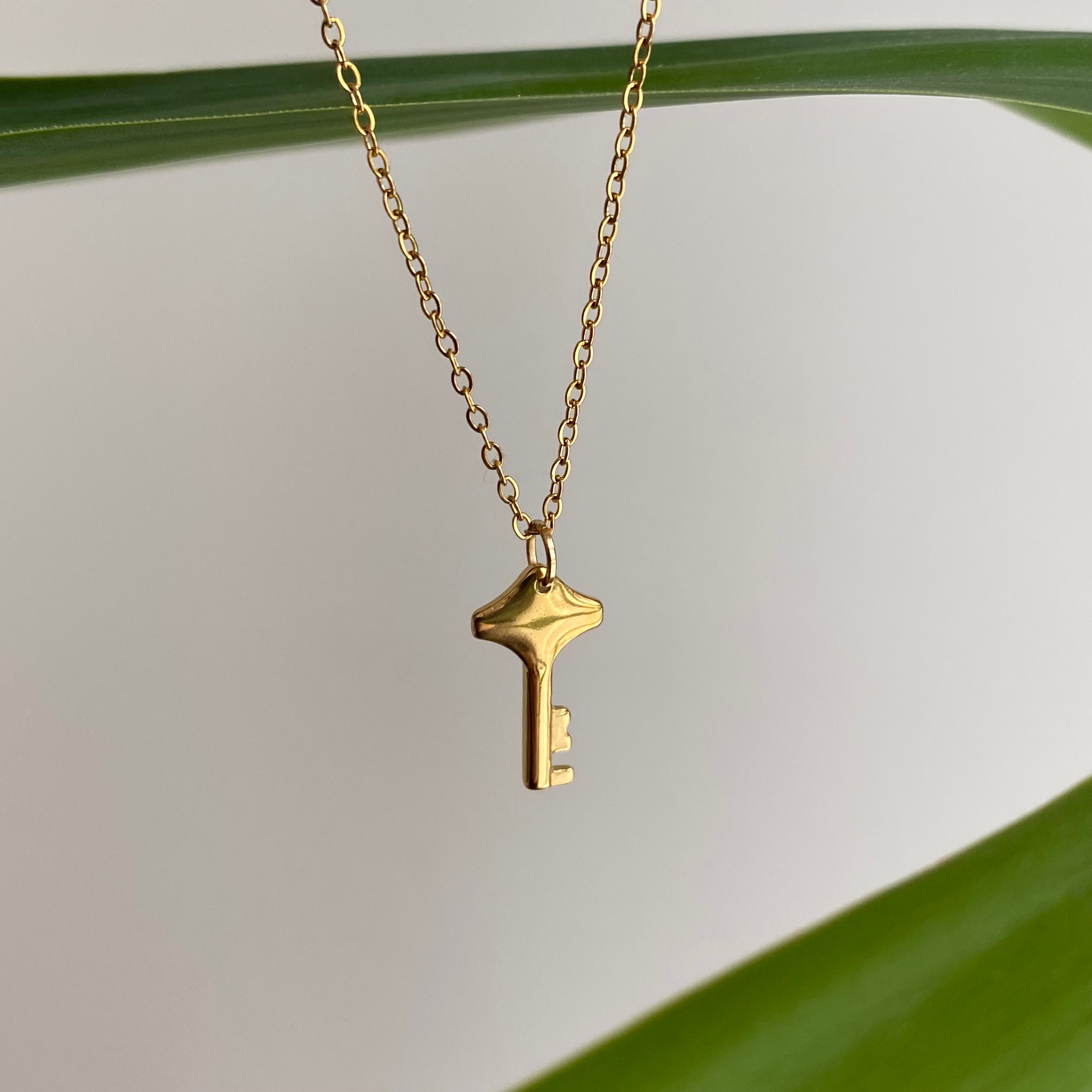 Gold Key Pendant Necklace