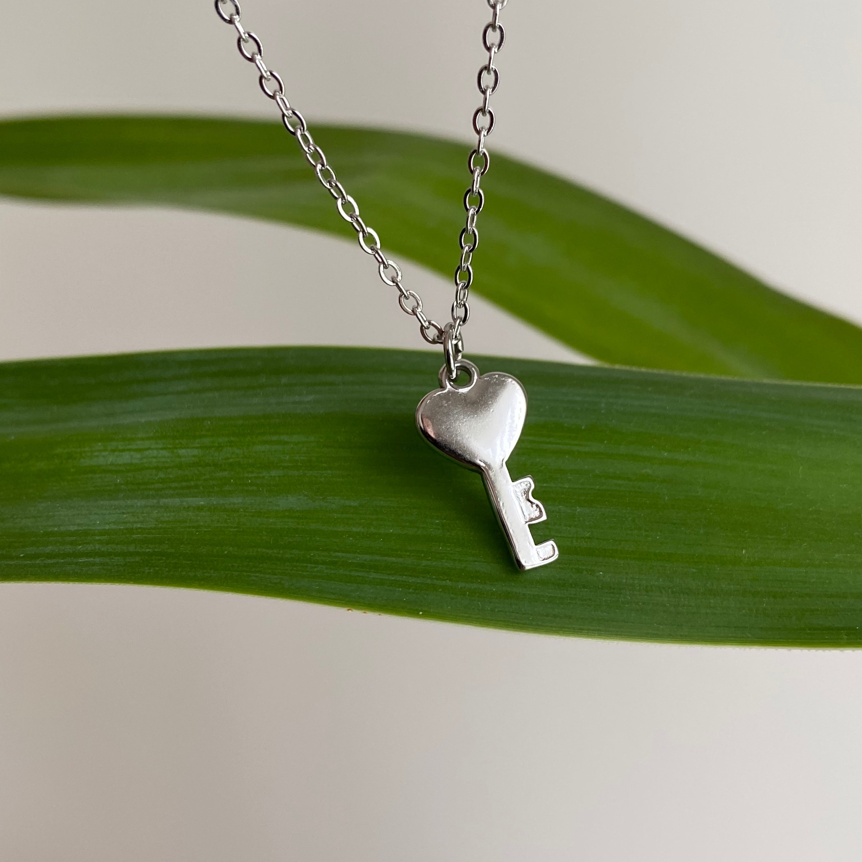 Silver Key to my Heart Pendant Necklace