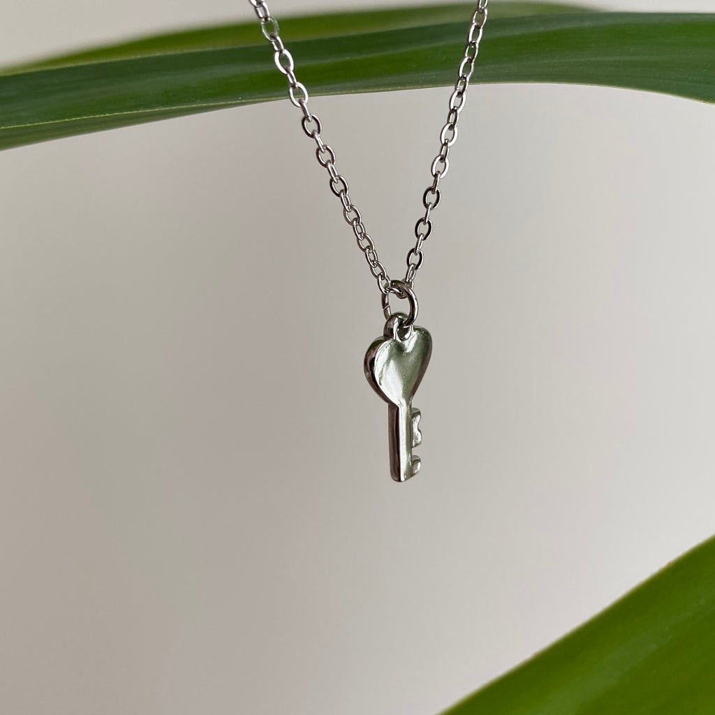 Silver Key to my Heart Pendant Necklace