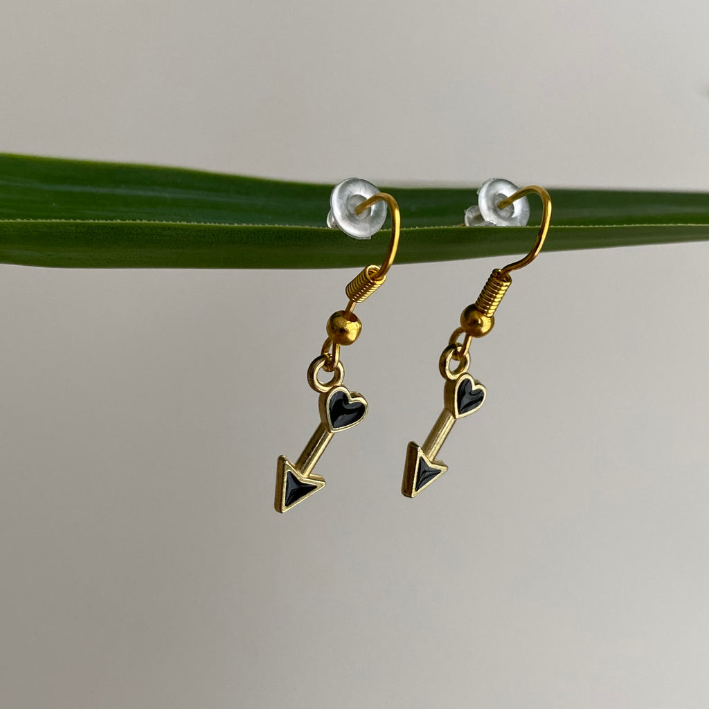 Cupid's Love Arrow Dangle Earrings