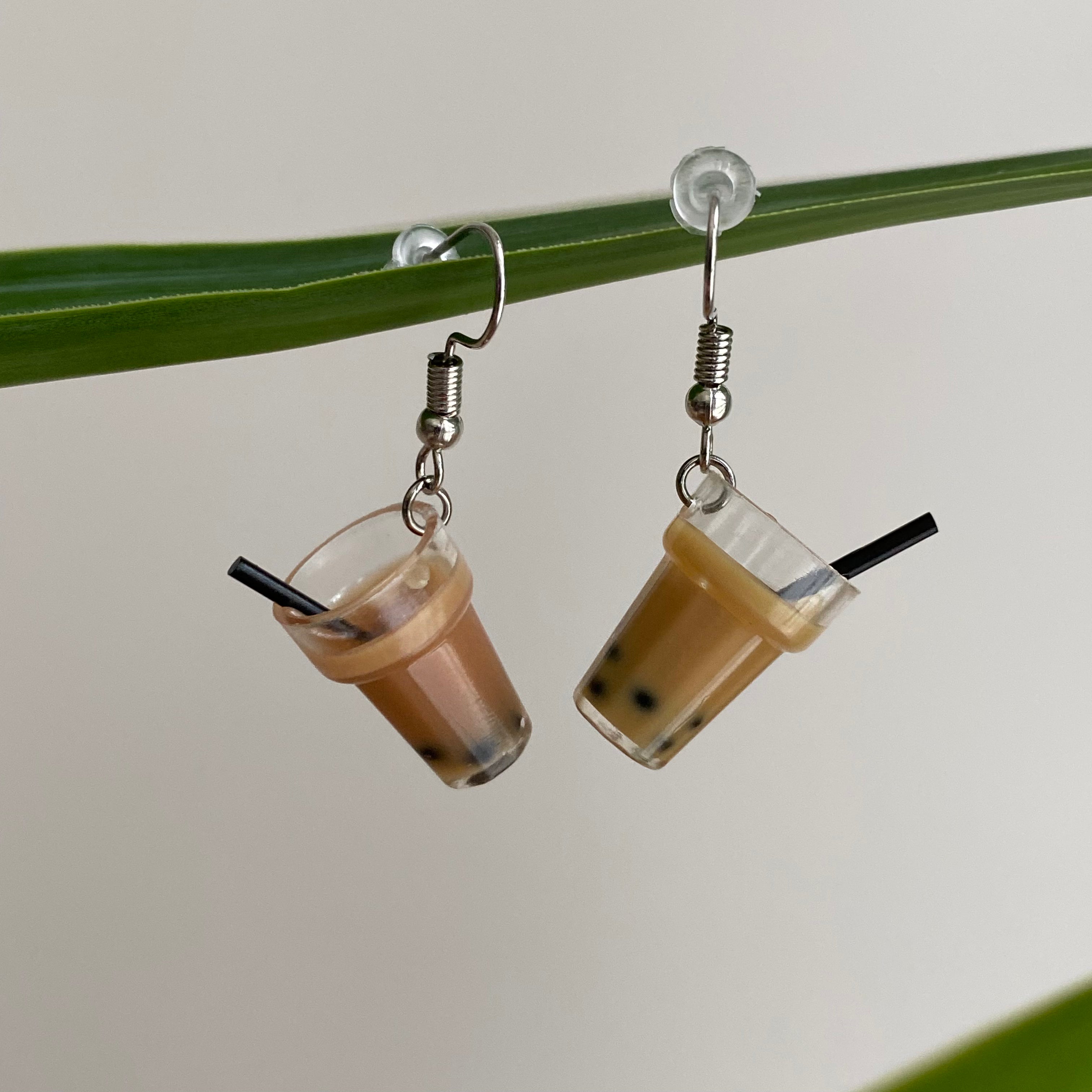 Bubble Milk Tea Dangle Earrings