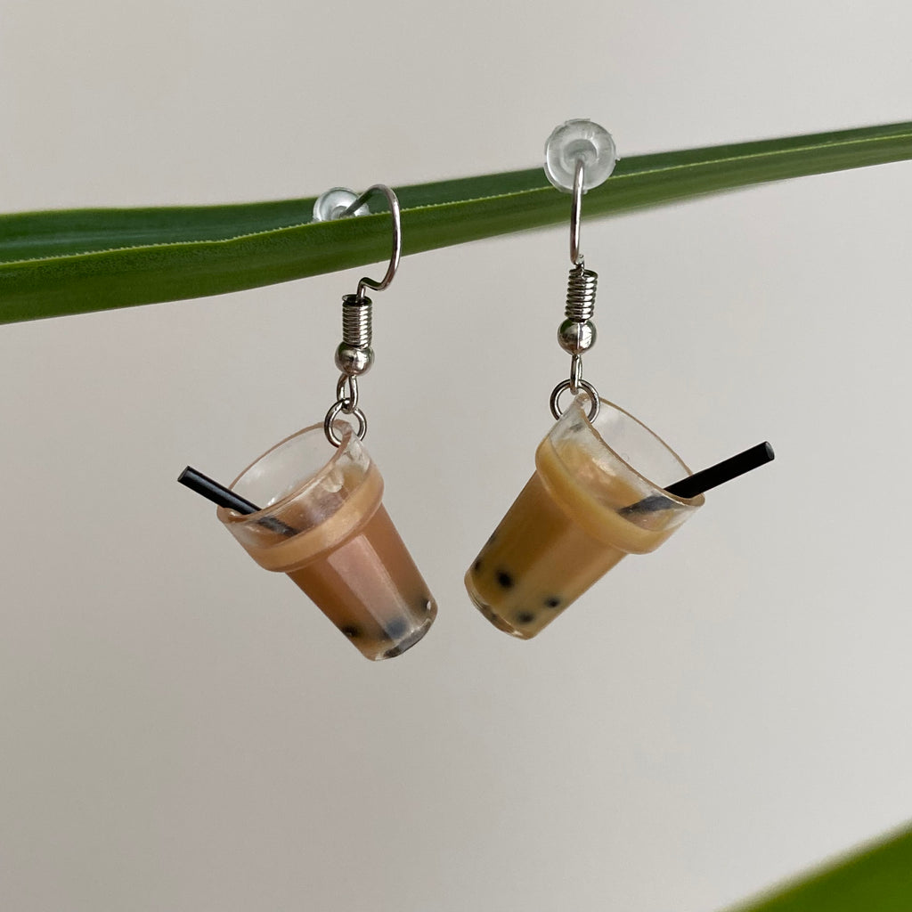 Bubble Milk Tea Dangle Earrings