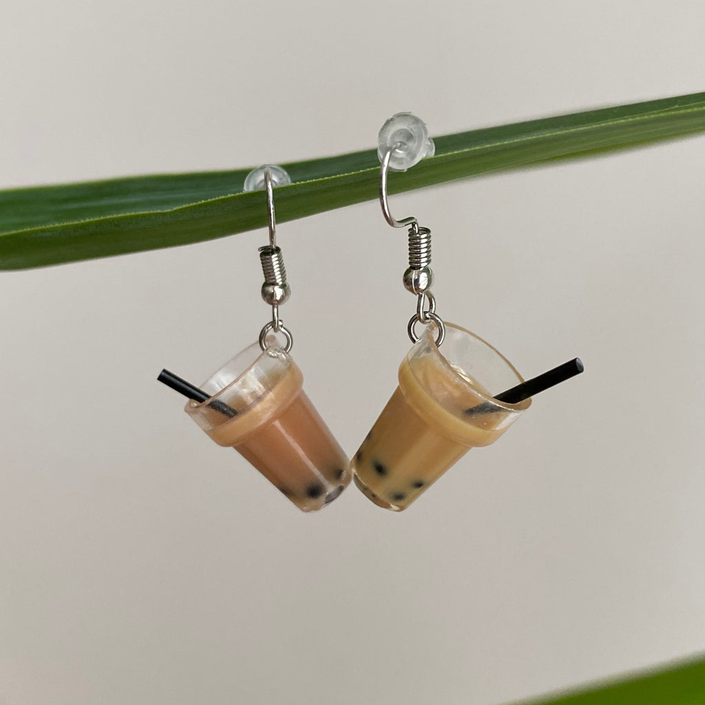 Bubble Milk Tea Dangle Earrings
