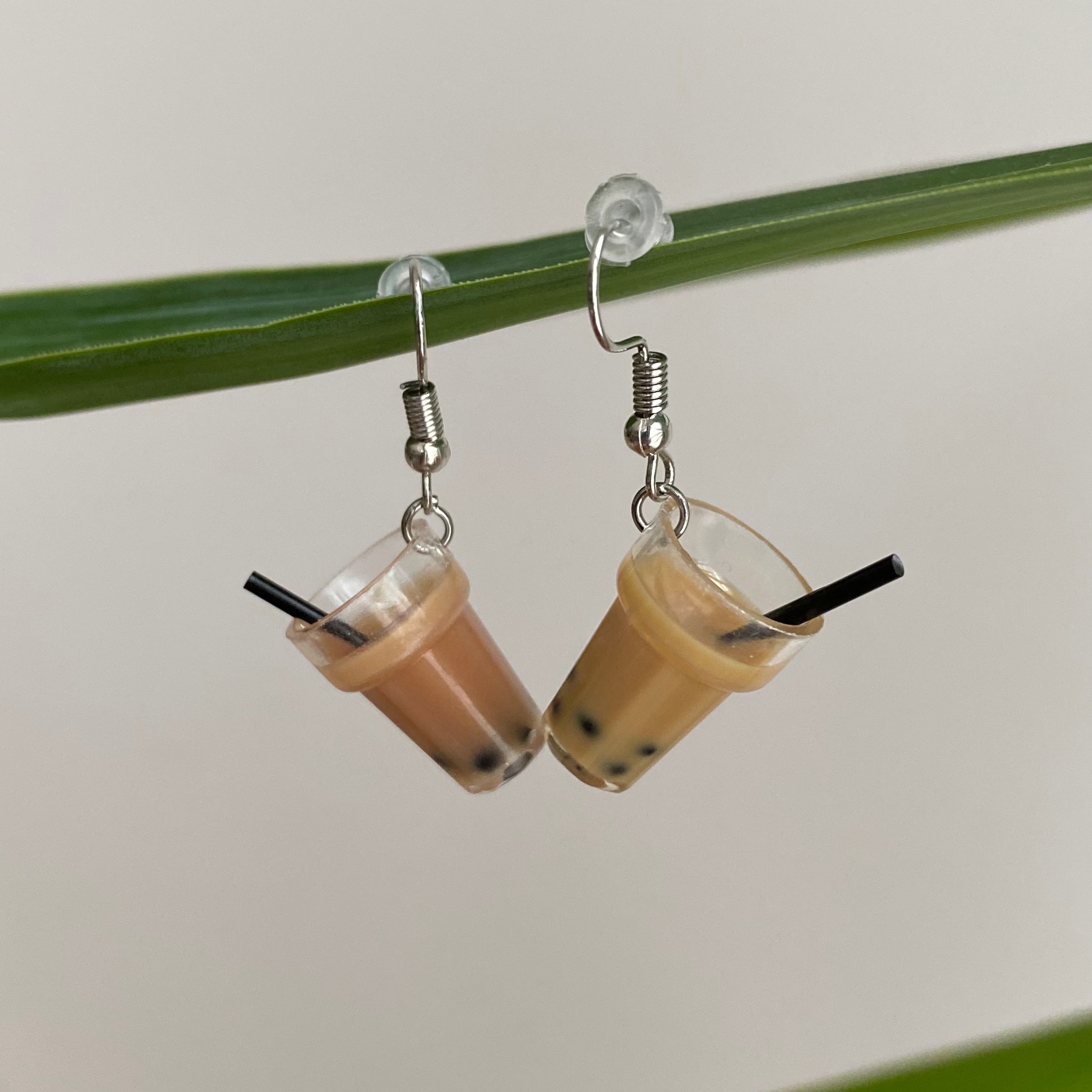 Bubble Milk Tea Dangle Earrings