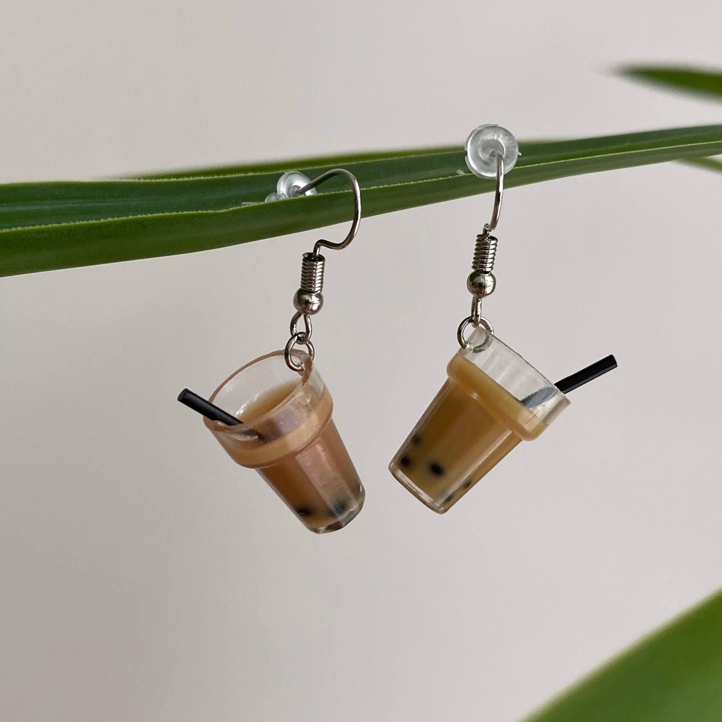 Bubble Milk Tea Dangle Earrings