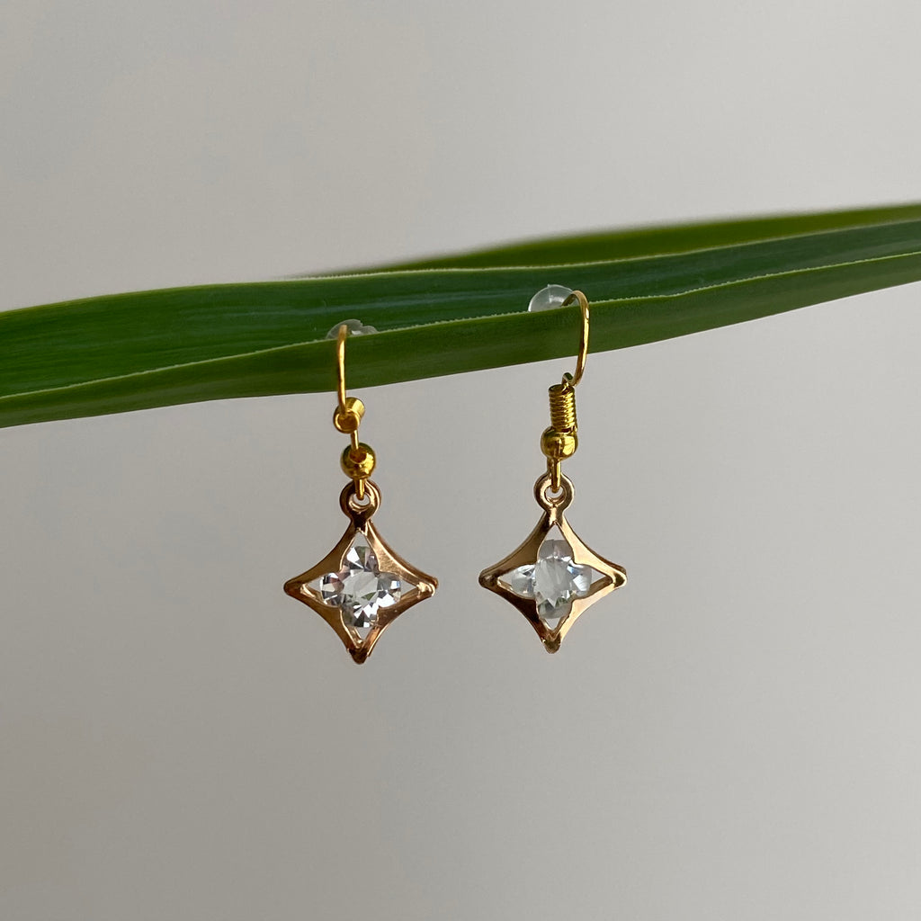 Diamond Twinkle Dangle Earrings