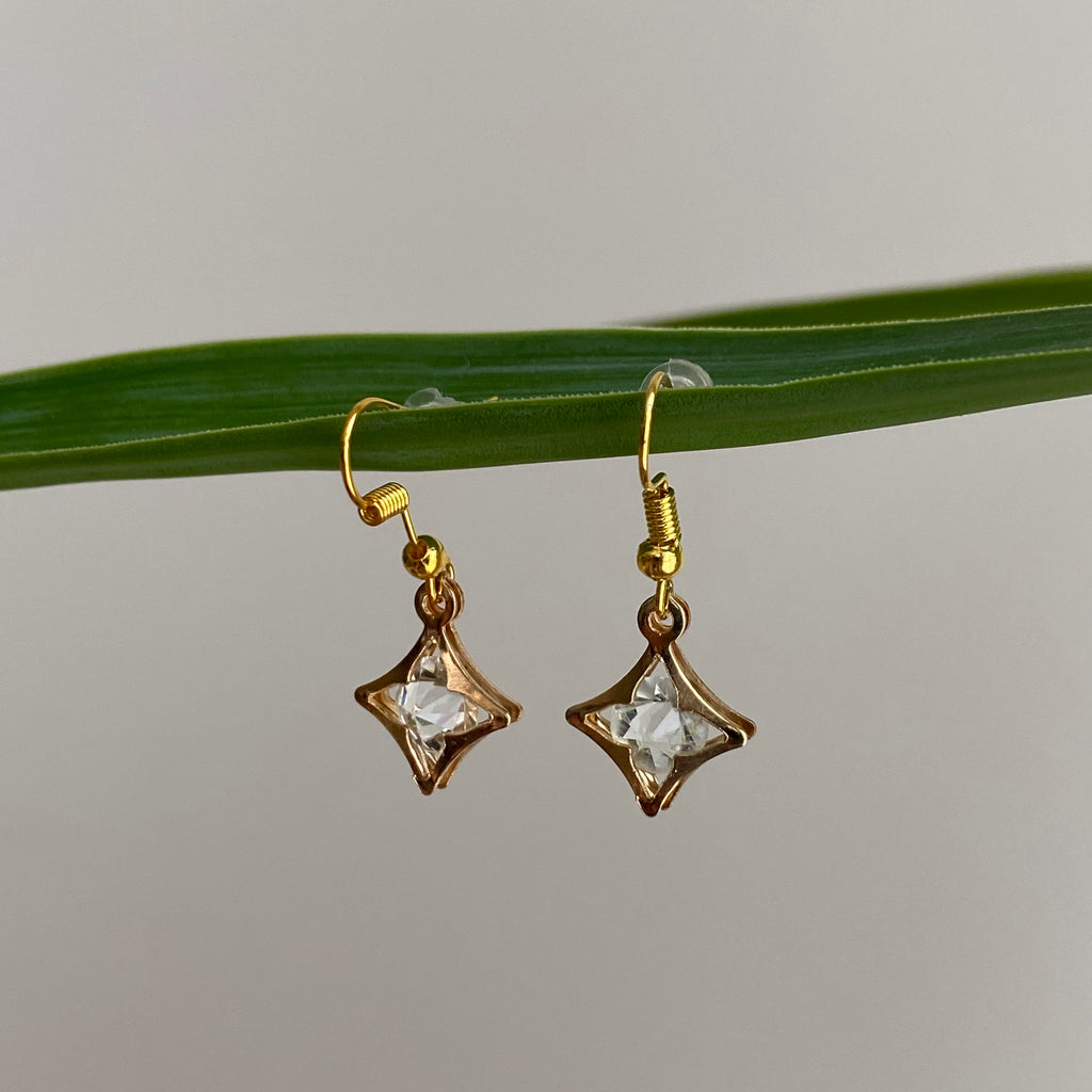 Diamond Twinkle Dangle Earrings