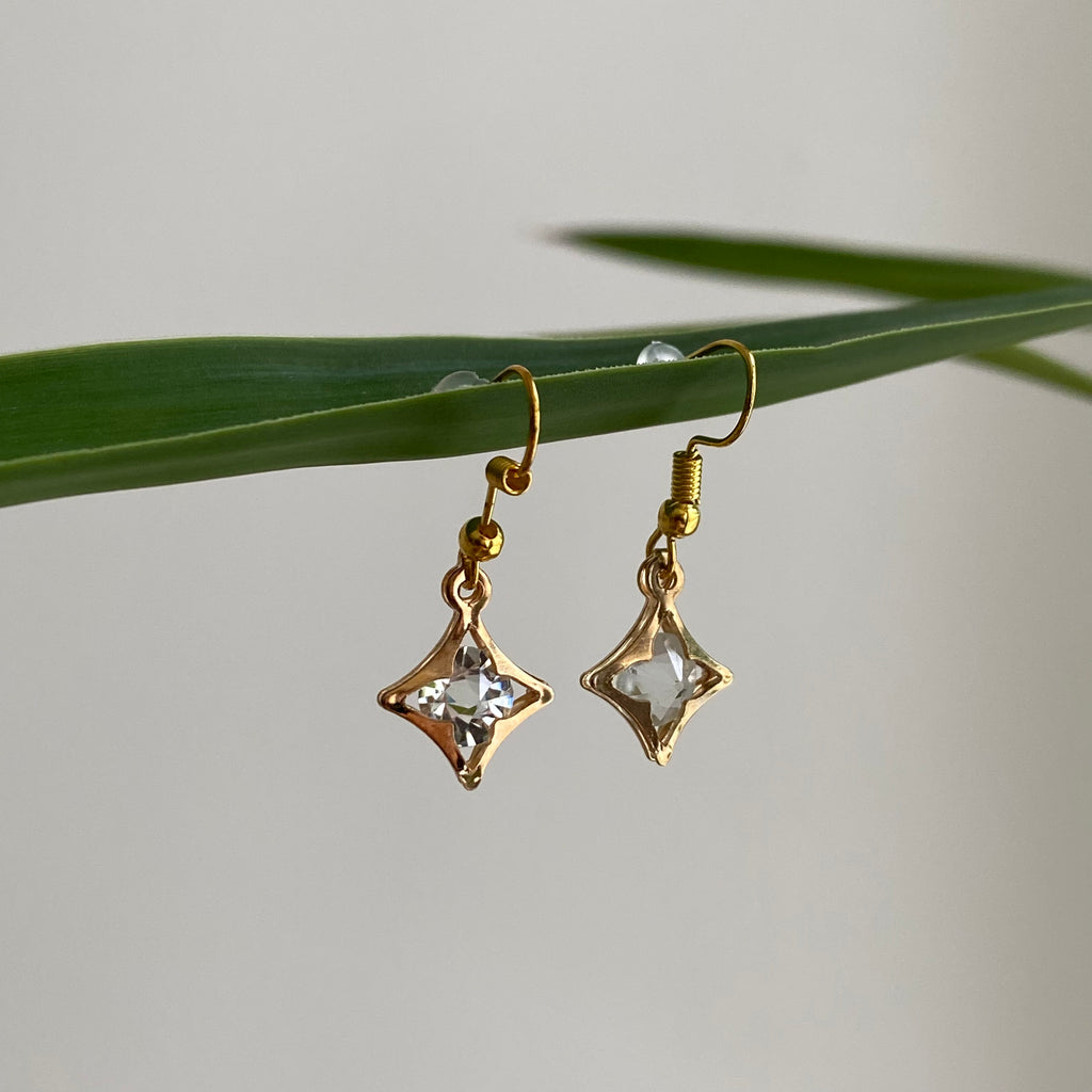 Diamond Twinkle Dangle Earrings