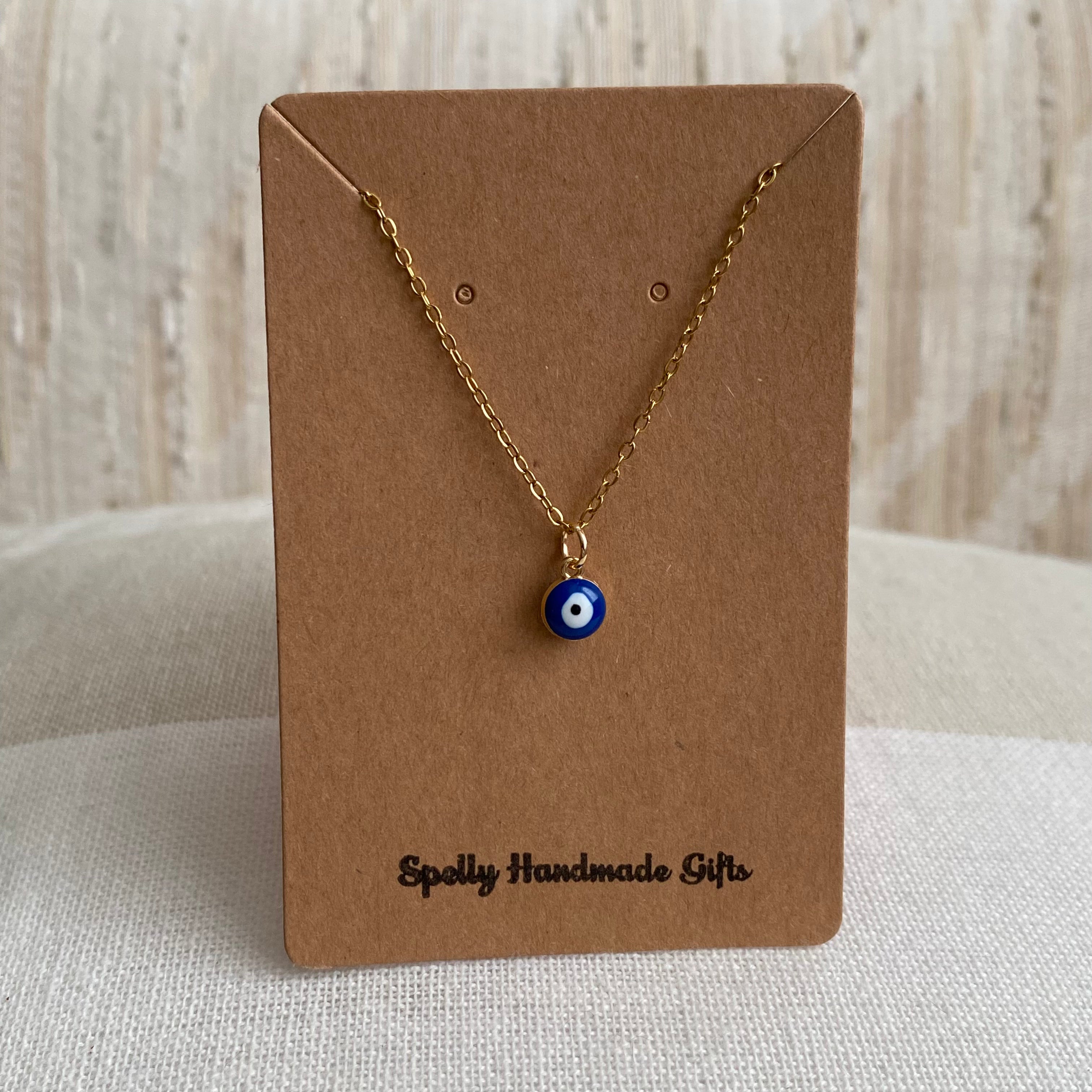 Gold Evil Eye of Protection Necklace