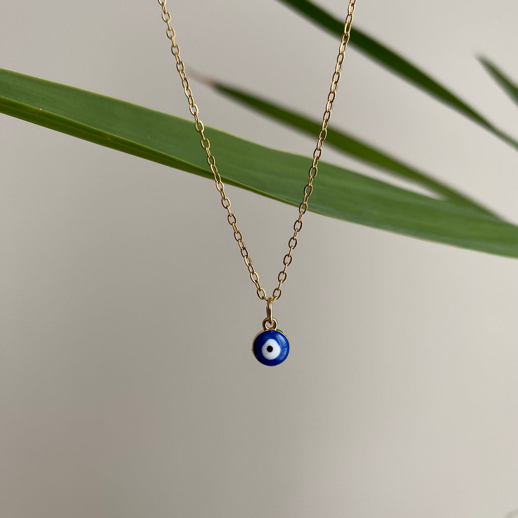 Gold Evil Eye of Protection Necklace