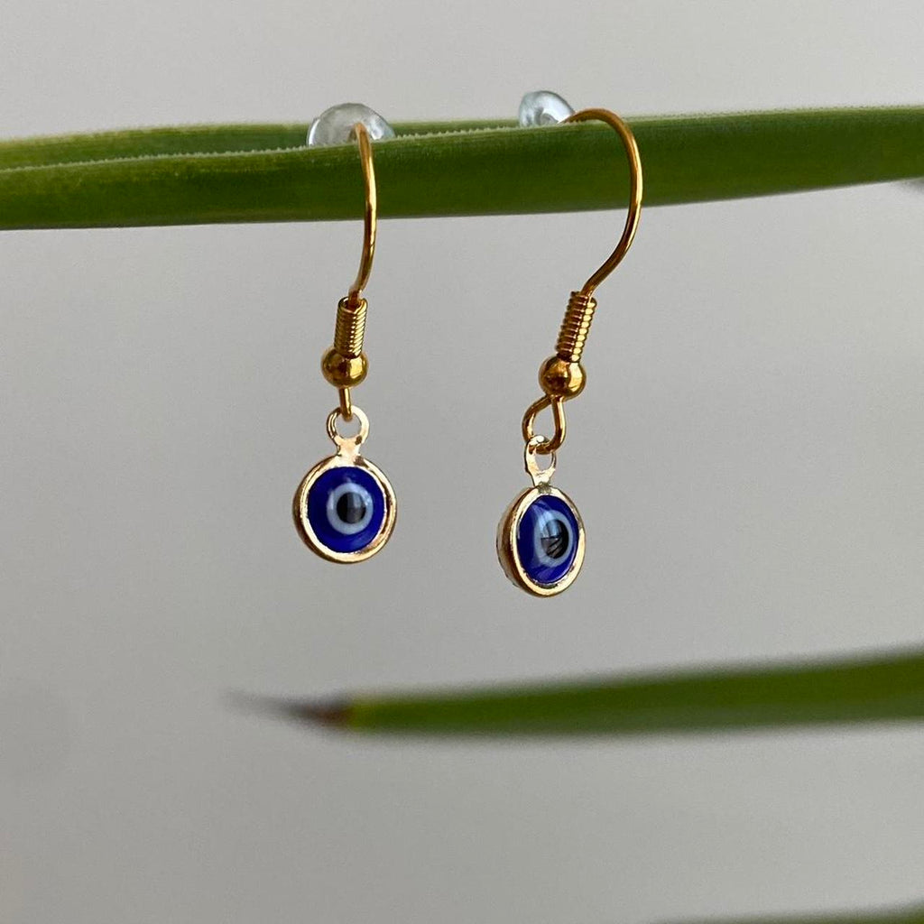 Gold Evil Eye Of Protection Dangle Earrings Also - Image 3